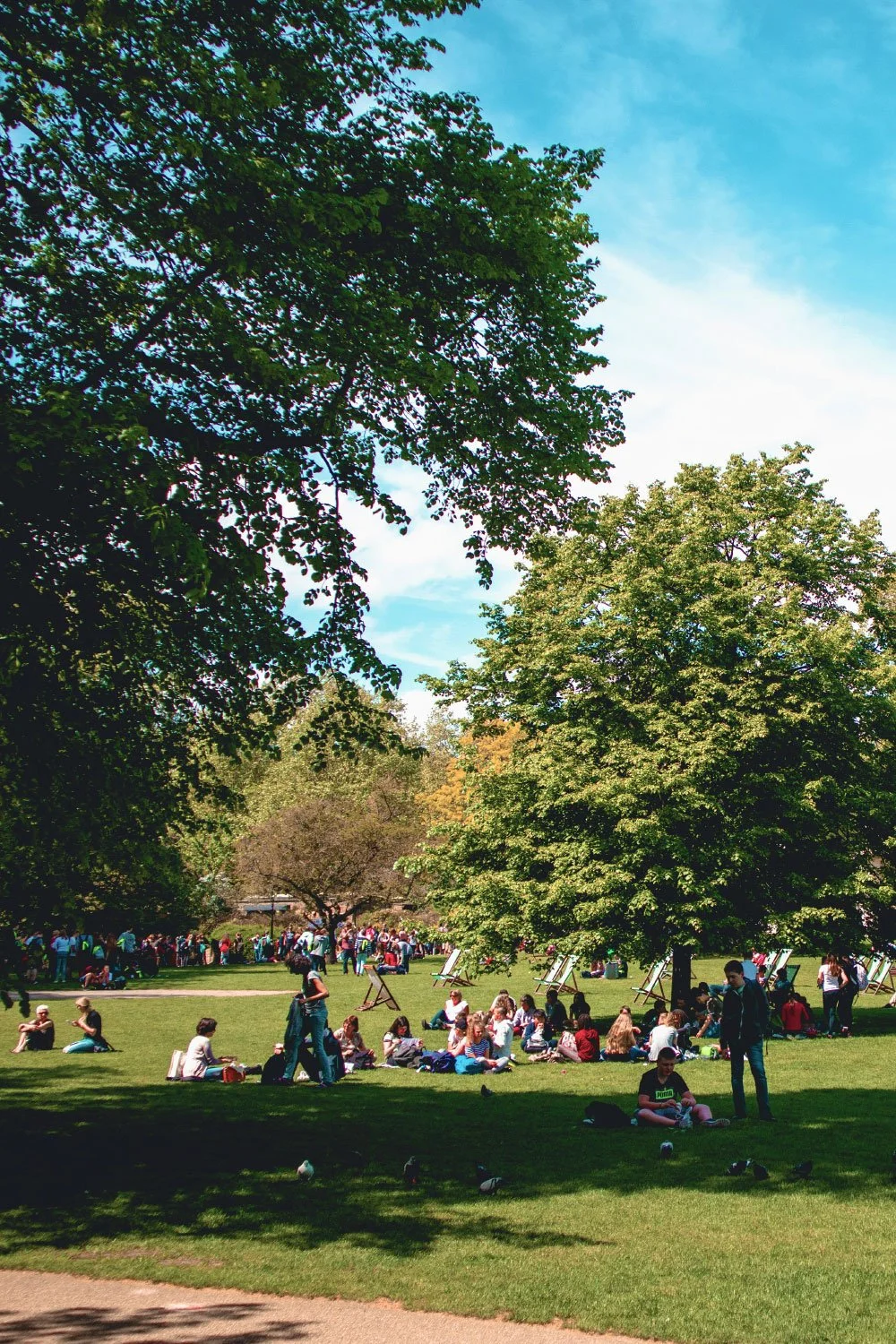 People relaxing in Regent's Park
