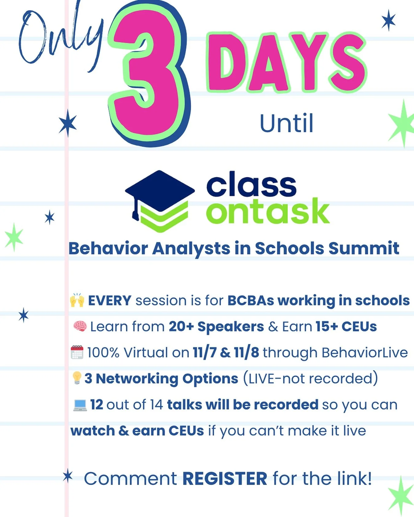 Comment REGISTER and I&rsquo;ll send you the link where you can save your spot, check out all of the talks, view the schedule, learn about the speakers, and review commonly asked questions. 

Already registered? Leave a comment to introduce yourself,