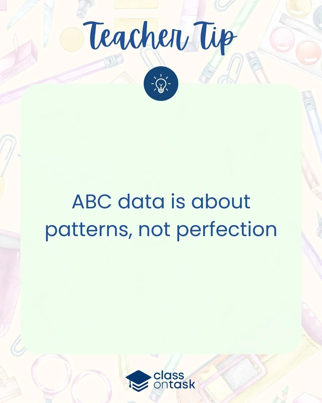 When I first collected ABC data as a teacher...guess what? I wrote down EVERY little detail. I was so frustrated because I felt like I was taking data more than I was teaching.

I was given data sheets and told to take data to show that a student nee