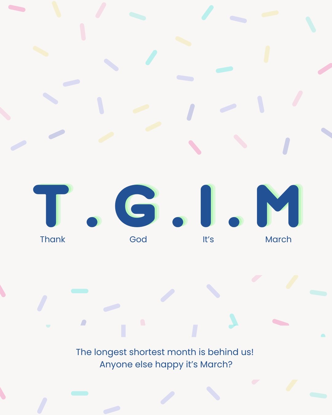 February has 28 days&hellip;
but somehow usually feels like 87 school days, 42 indoor recesses, and 19 full moon behaviors 🌝

March, we are READY for you (and for spring break).

Tell me I&rsquo;m not alone&hellip;
Did February feel like the longest