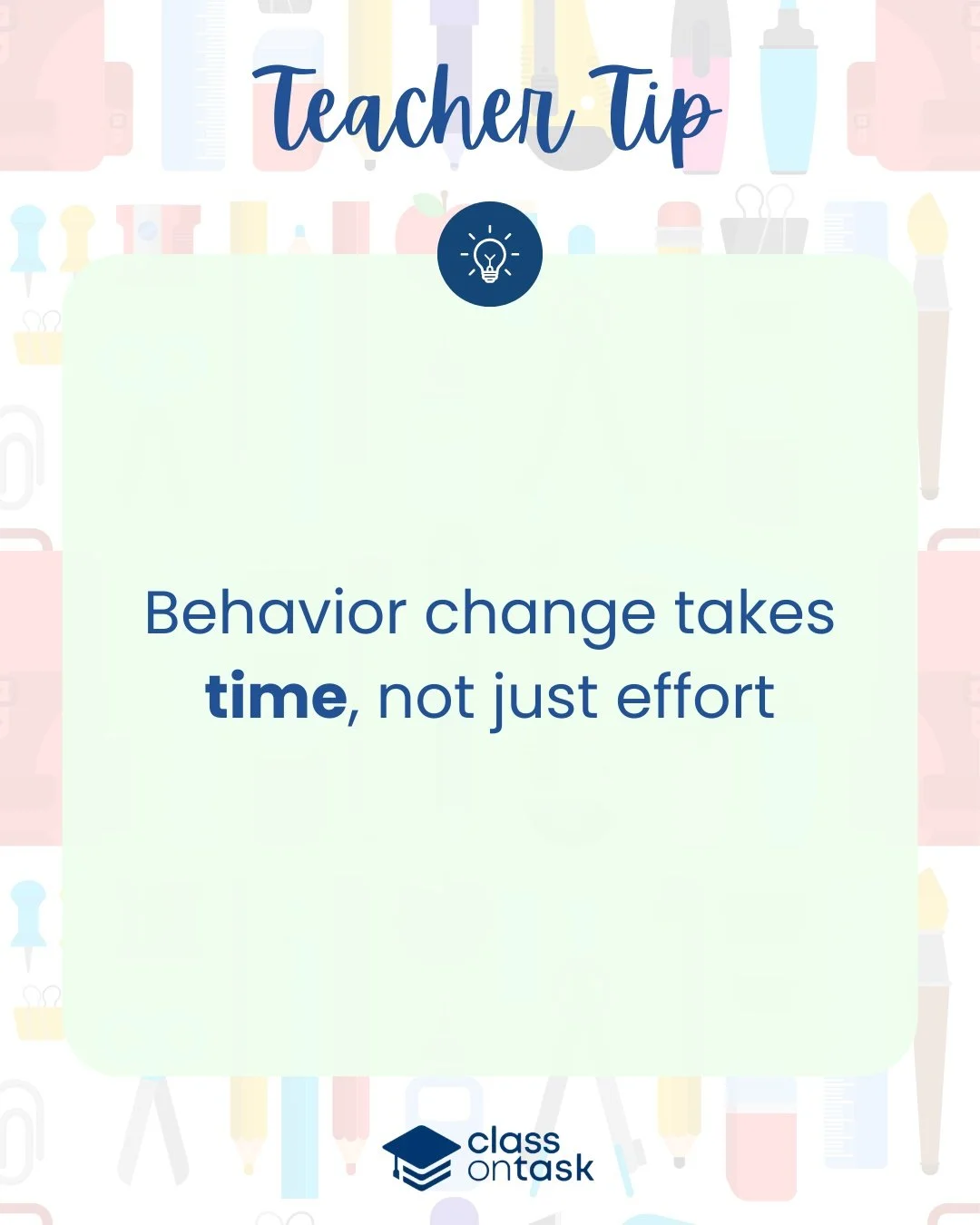 Trying harder is not the same as changing behavior.

Behavior is shaped by reinforcement history, habits, skills, and environment. It rarely shifts overnight.

If you are consistent and thoughtful, but progress feels slow, that does not mean it is no