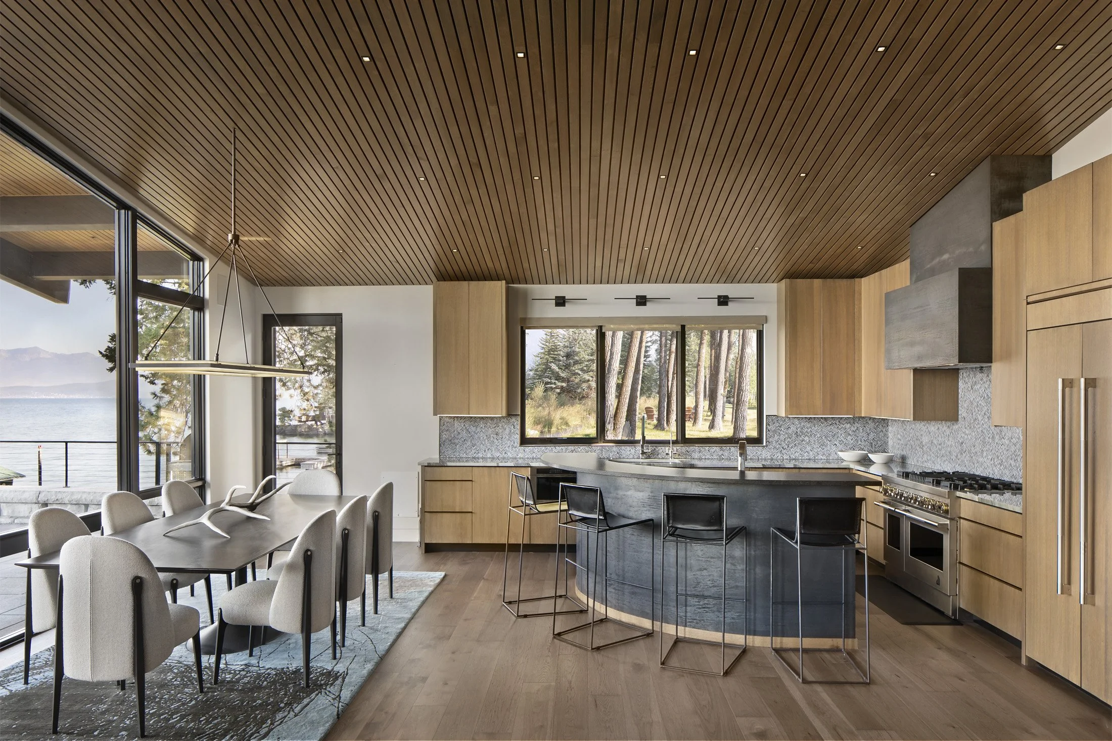 Modern Kitchen on the shores of Flathead lake.