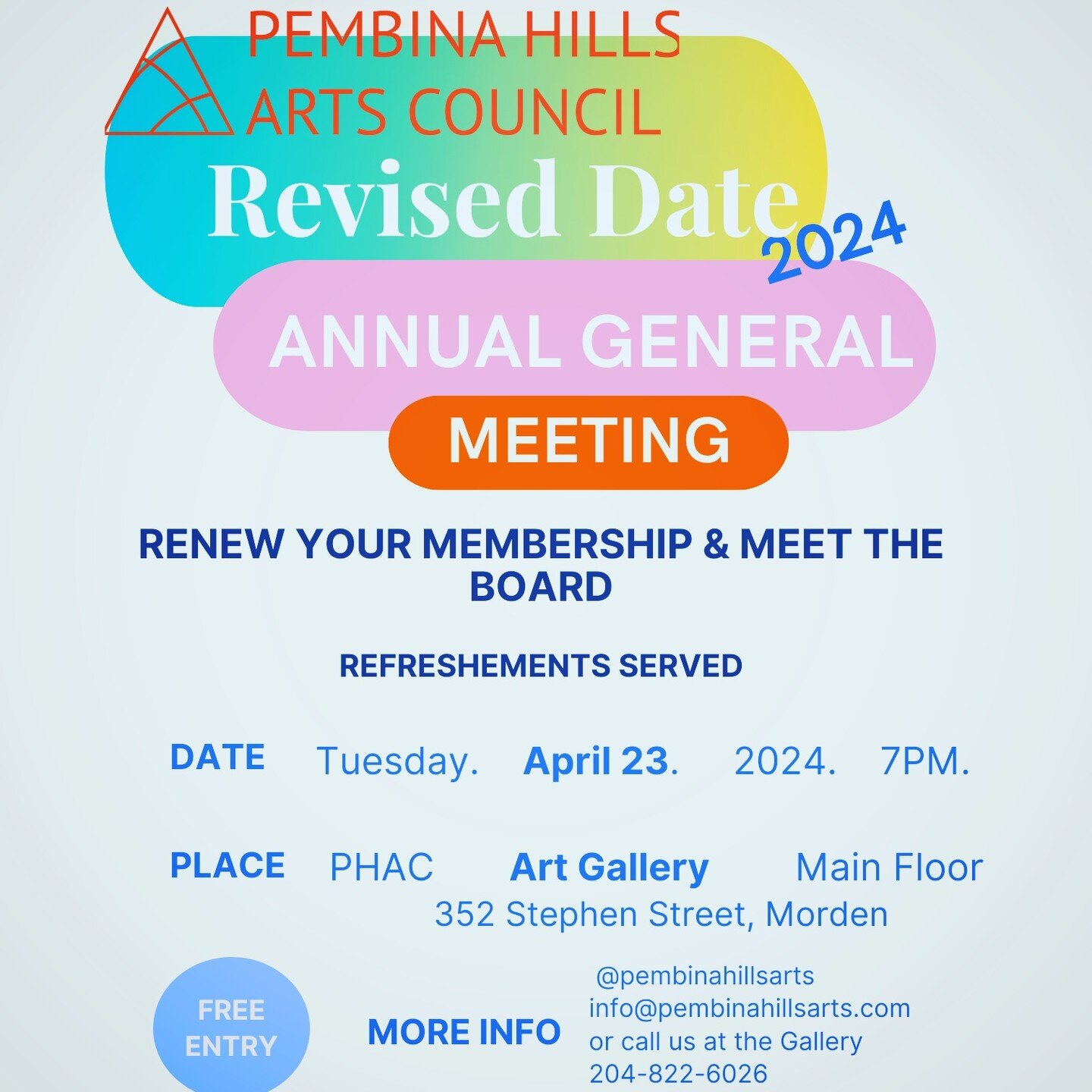 We revised our date for our Annual General Meeting. 
Hope to see you there!