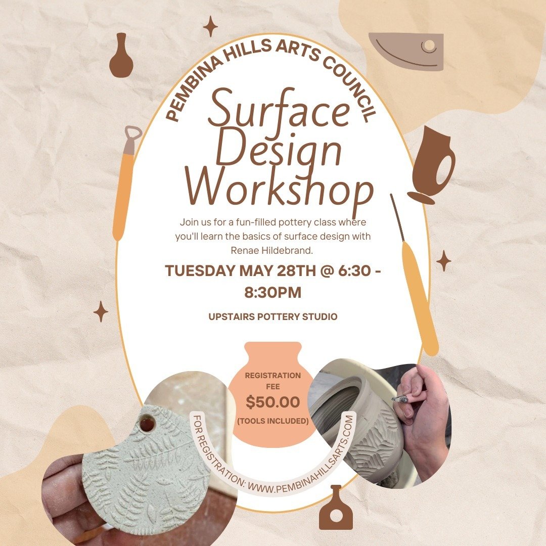 We will be having some ceramic surface decoration workshops coming up in the next two months.
#1 Layered surface design workshop. May 28th from 6:30 to 8:30.
In this workshop you will decorate a leather hard 10X10 inch tile using a variety of tools t