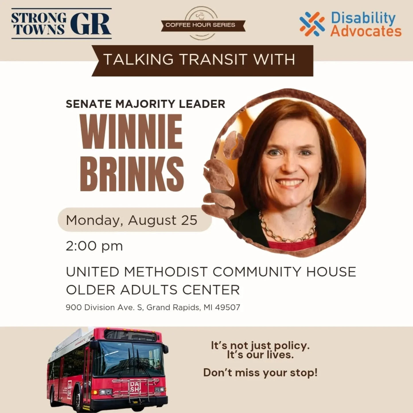 Let's talk transportation with state senator Winnie Brinks!