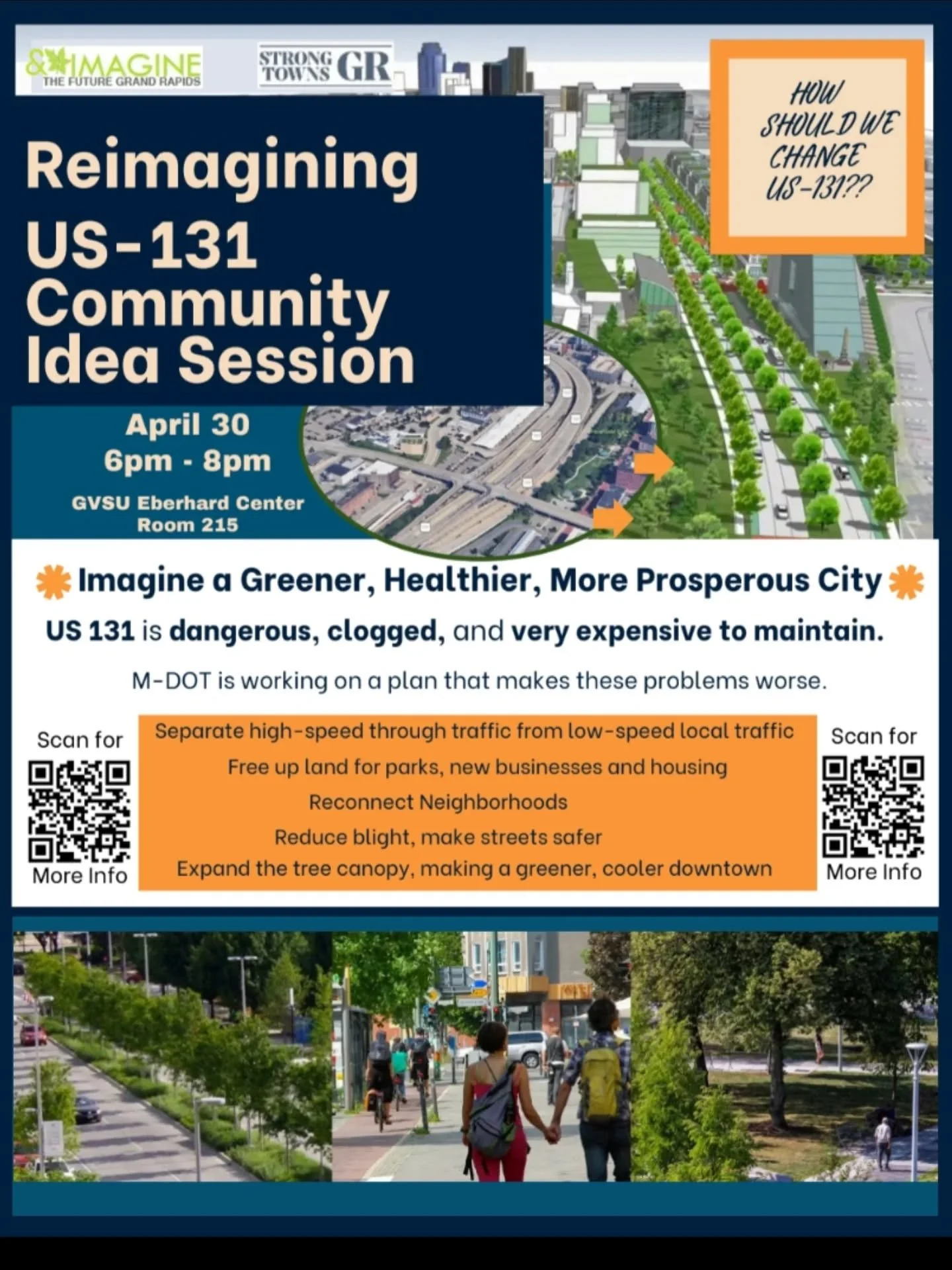 What could we do differently with 131?  What would that look like for our community? 

Let's explore that idea together. 

April 30th, 6-8pm - GVSU downtown campus.