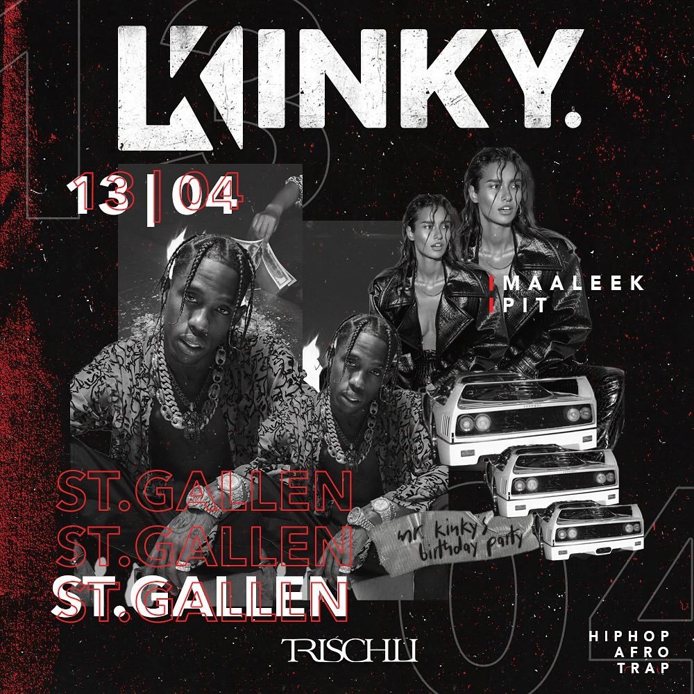 TONIGHT 🔥🔥🔥

BIRTHDAY MOVIE incoming !! KINKY and Mr. KINKY&rsquo;s BIRTHDAAAAY party 💥 get yourself ready

special entry for all ladies until 24:00

MAALEEK [DJ of U.S Superstar &bdquo;THE GAME&ldquo; ]
PIT [ FILMCASINO | MUNICH ]

#Trischli #tr