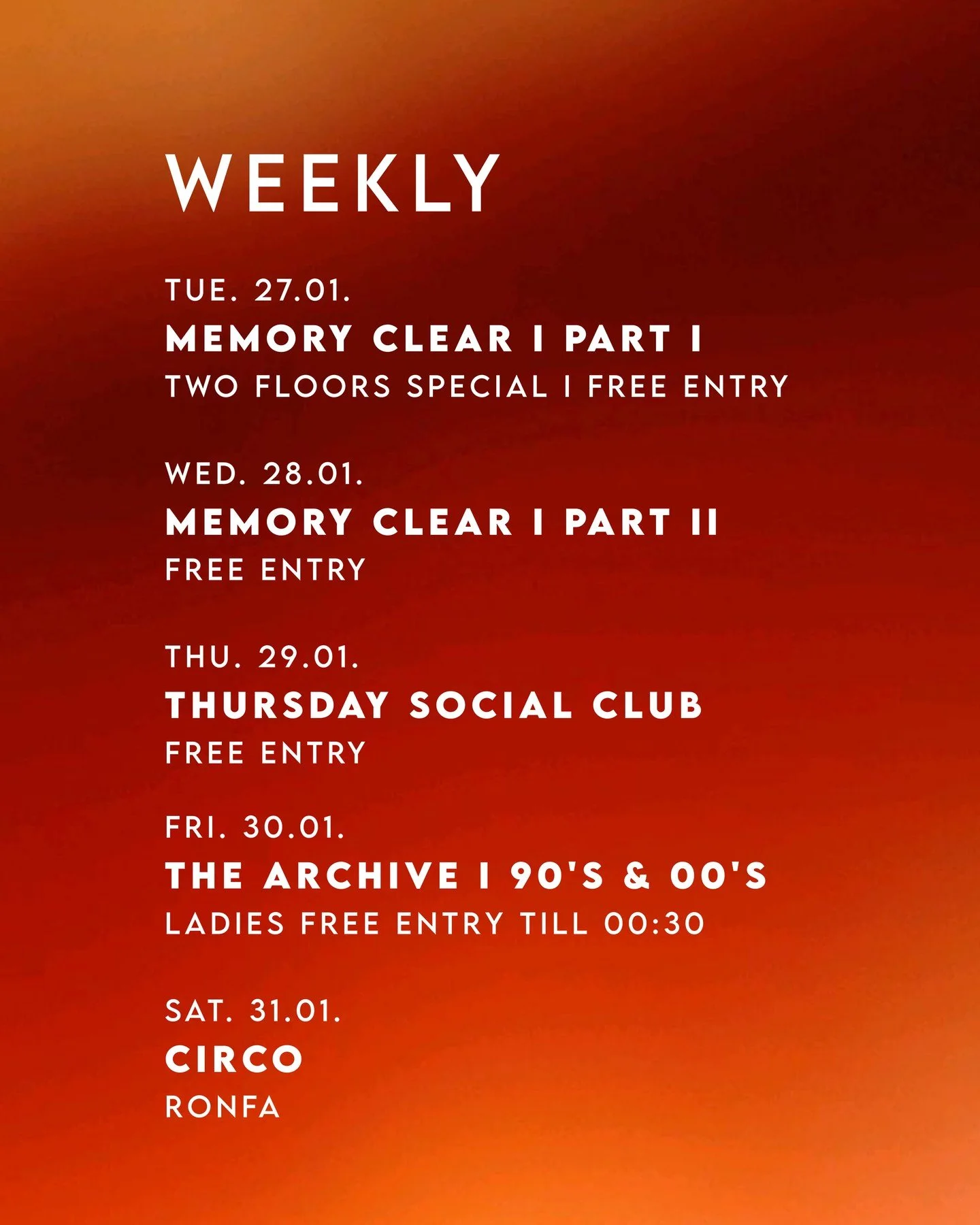 fun week ahead! come by tue till sat⁠
⁠
⁠
#trischli #nightlife #stgallen