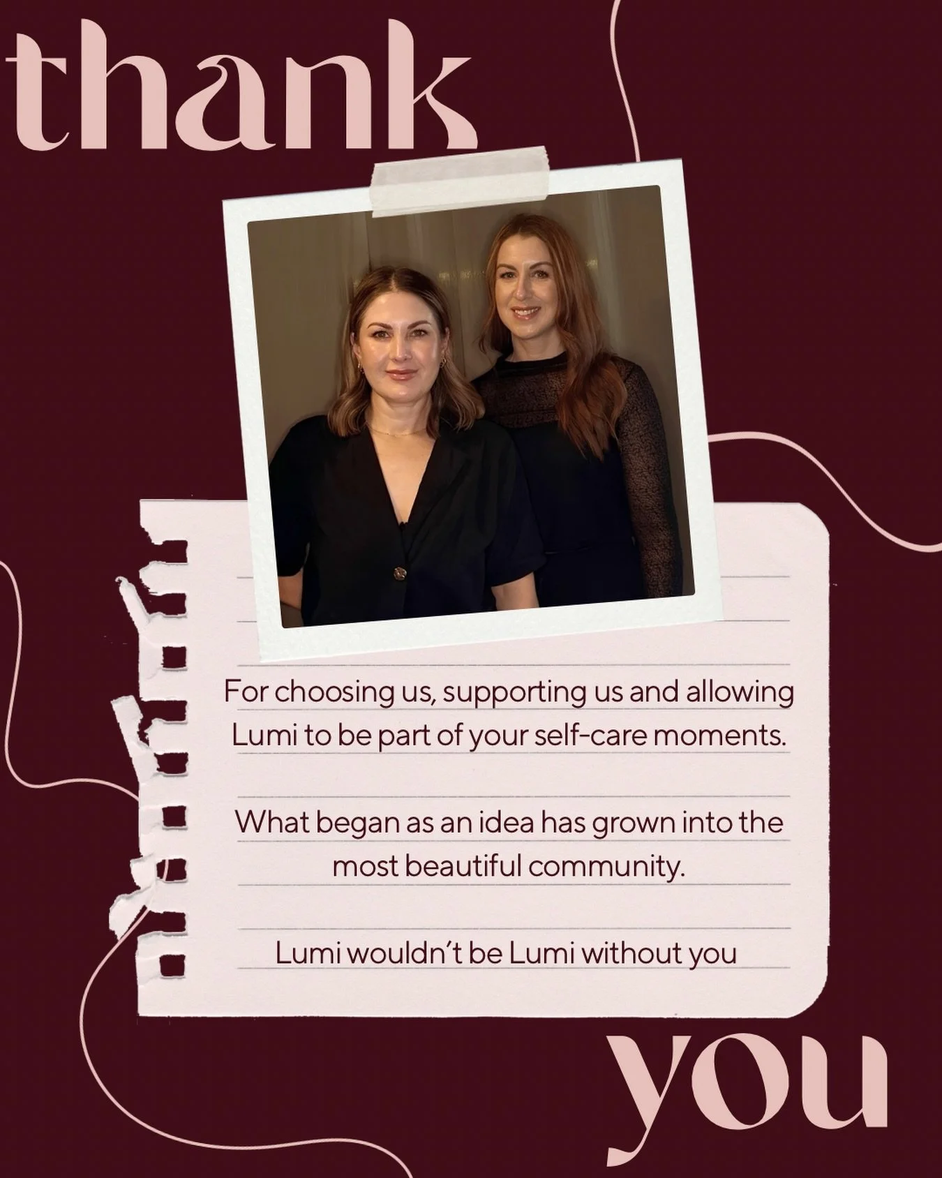 Sometimes, between sharing treatments, transformations and everything new at Lumi, we forget to say something important&hellip;

Thank you 🤍

Thank you for choosing us, supporting us, recommending us and trusting us with your self-care moments.

Wha