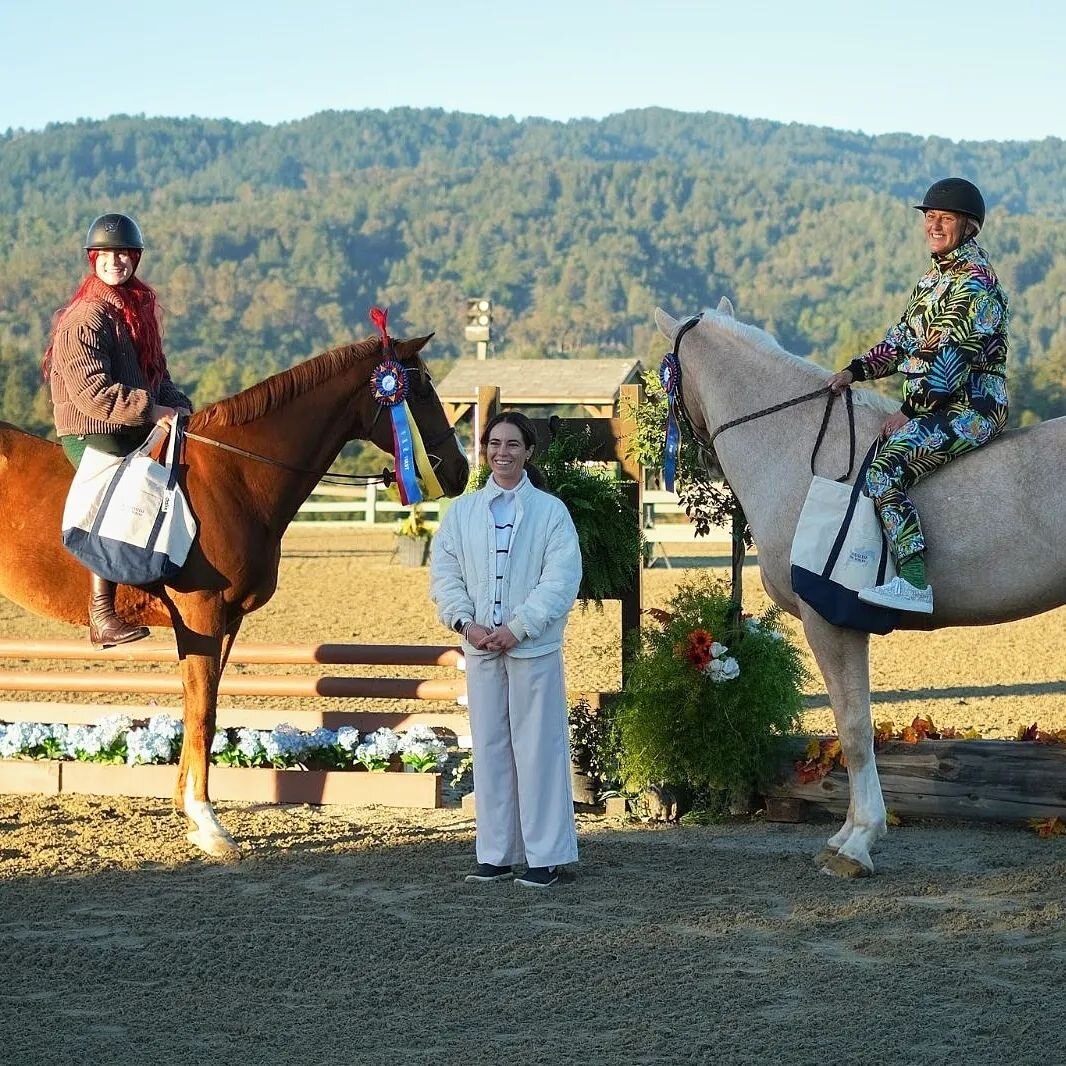 Julie and Deacon tied for first place in the charity dollar bill bareback ride. She wished the horse was not groomed so well but managed to jump a small vertical and a small log and keep her dollar while wearing a pretty silly tiger outfit. 

.

.

.