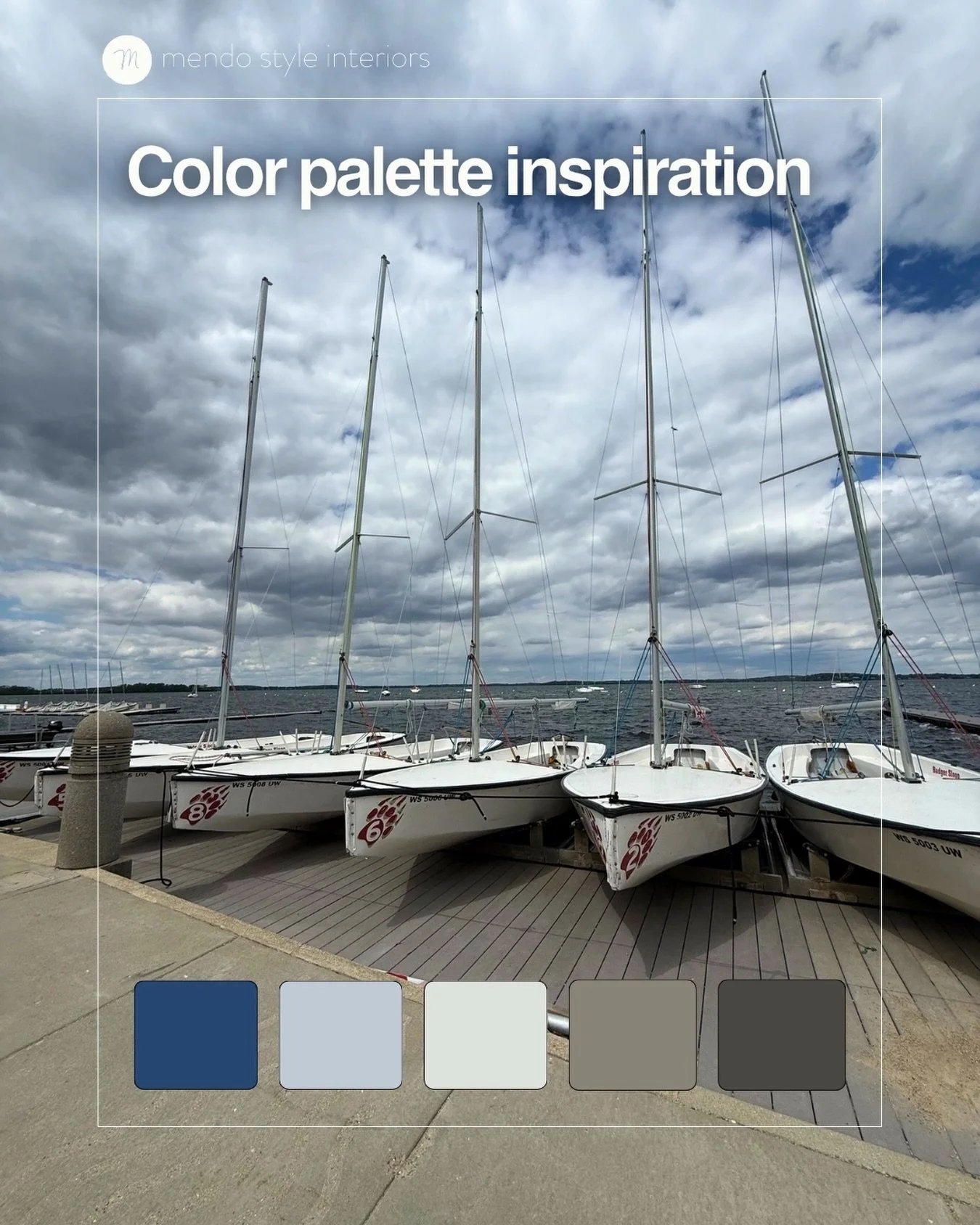 Today&rsquo;s #MoodboardMonday coming to you from Lake Mendota, University of Wisconsin-Madison. 

Nature once again providing us with the perfect color palette.&nbsp;

#NauticalAesthetic #CoastalPalette #MaritimeStyle #BlueGrayColorPalette