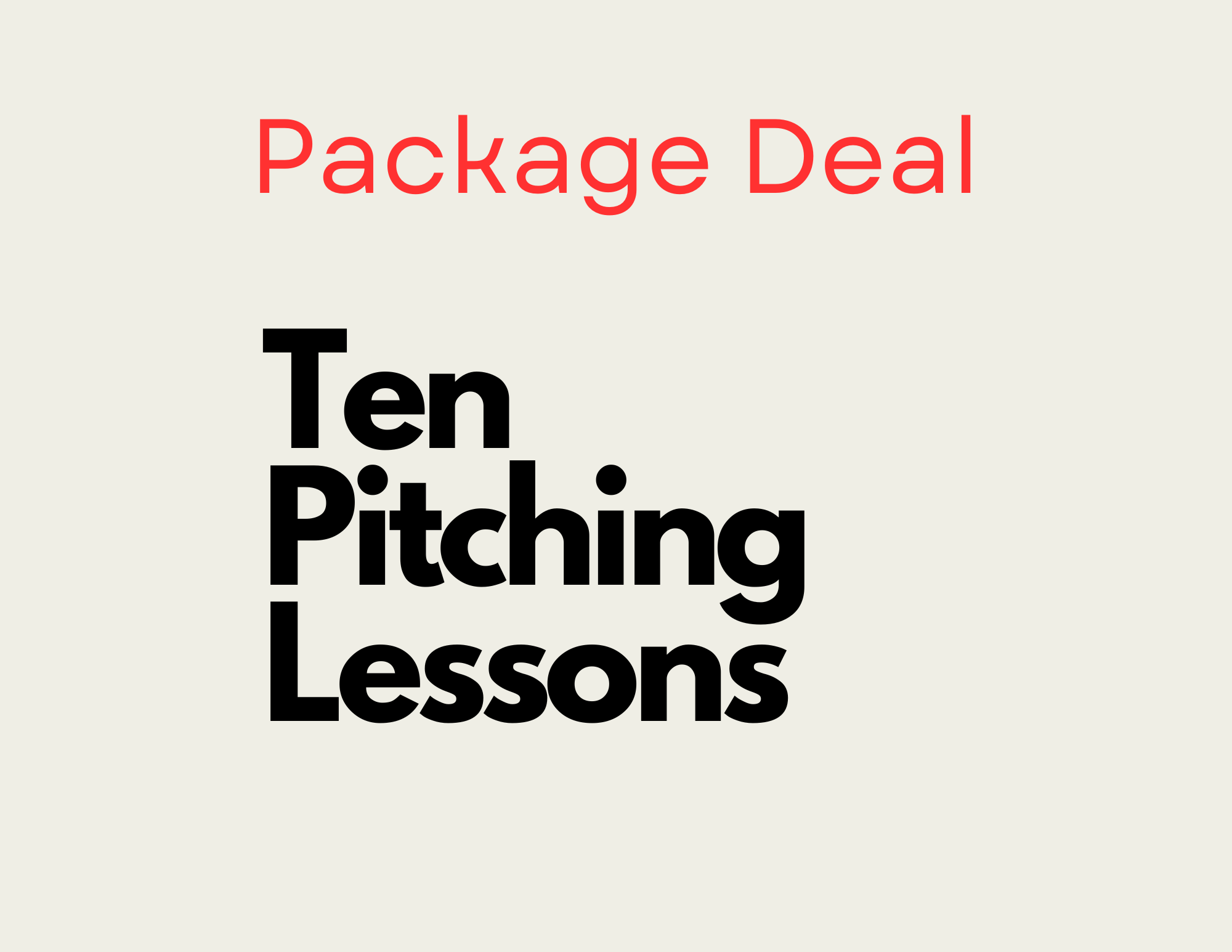 10 Private Pitching Lessons — The Backyard.