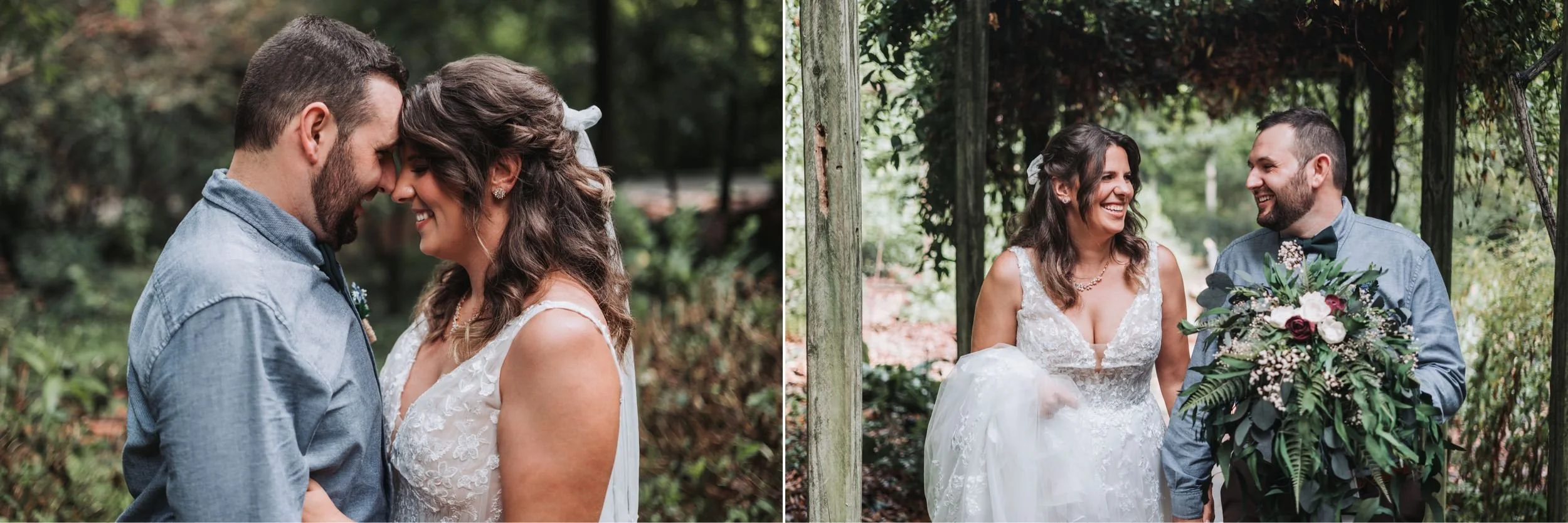 26_Bride and Groom at Joslin Garden in Raleigh North Carolina.jpg