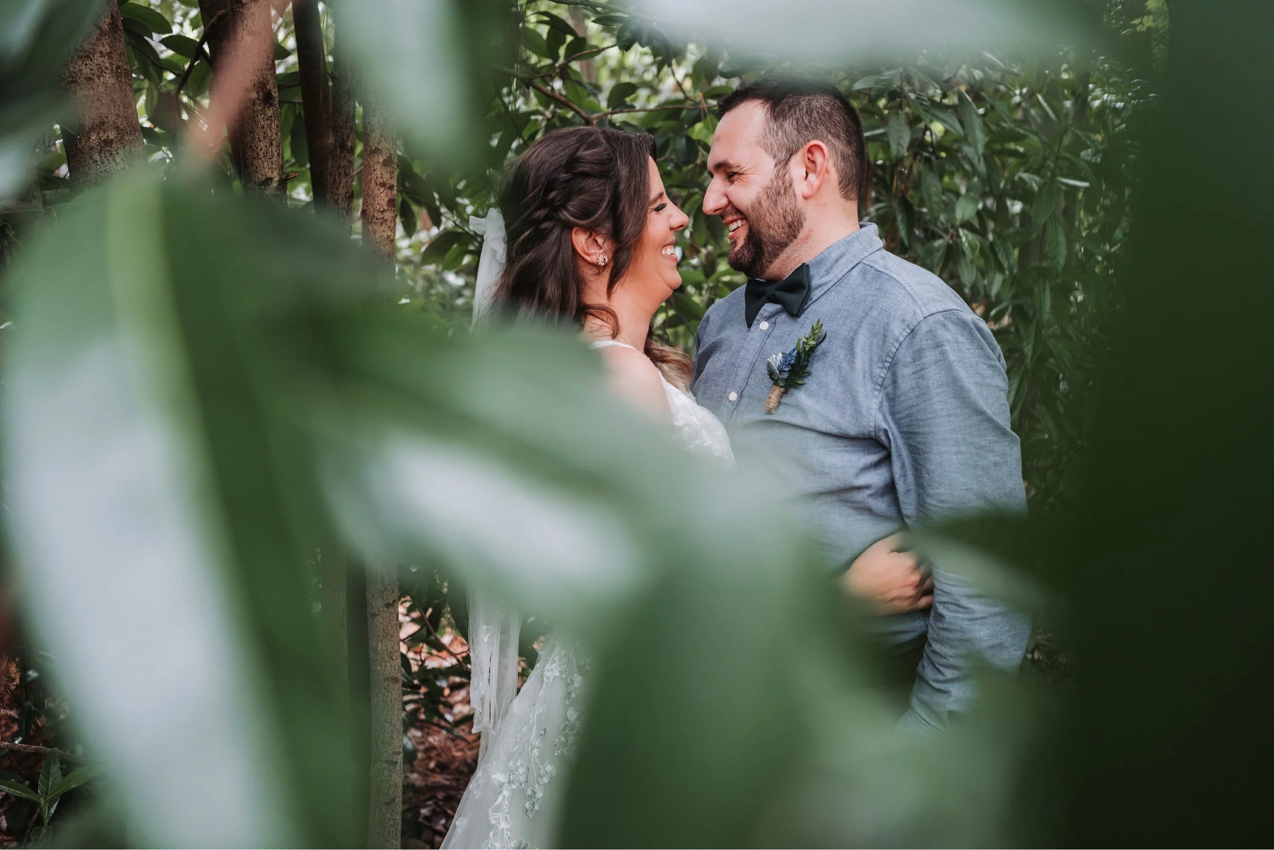 29_Bride and Groom at Joslin Garden in Raleigh North Carolina.jpg