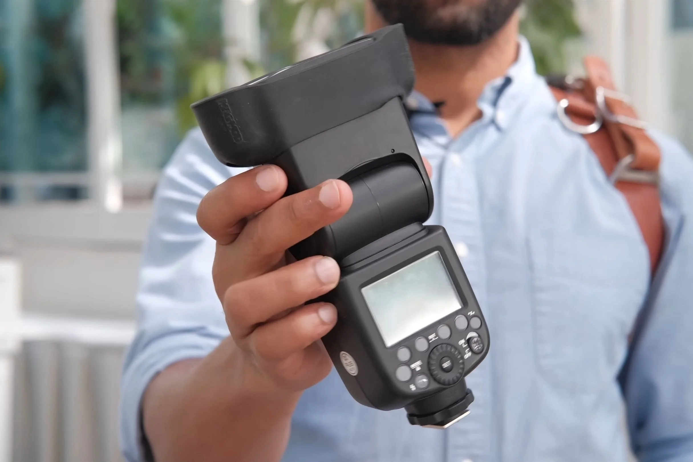 Camera flash for wedding photography lighting.