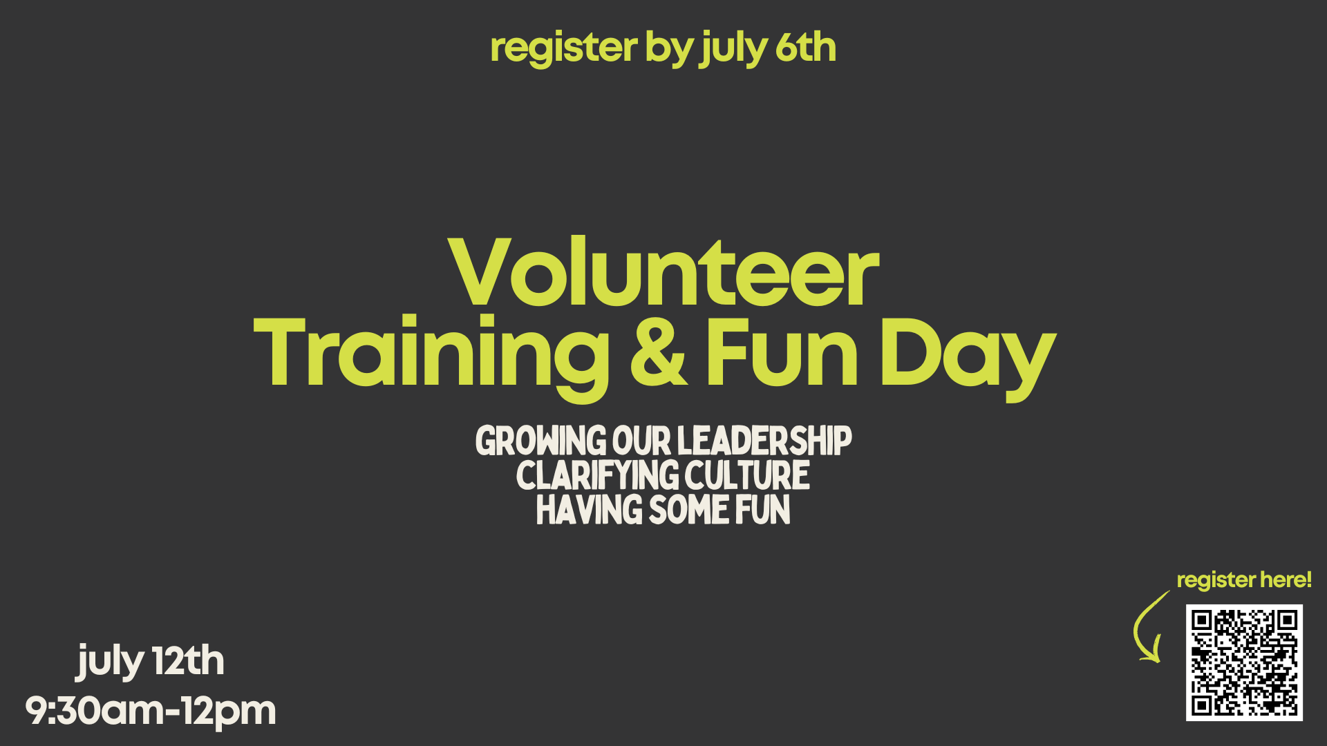 All Volunteer Training & Fun Day