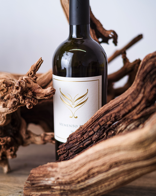 A bottle of Memento Mori 'Flagship' Cabernet Sauvignon