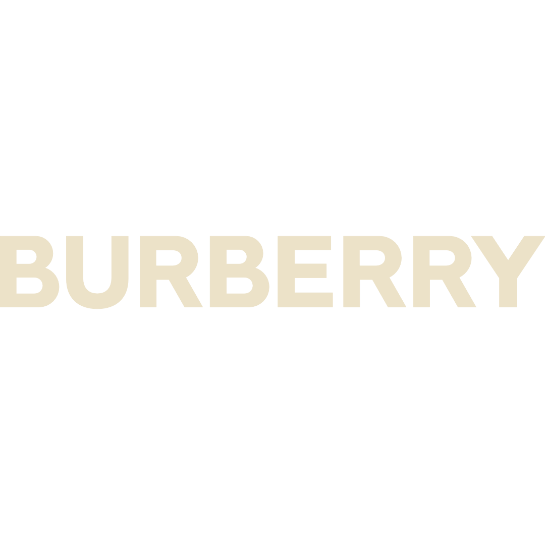 Burberry logo on a black background.