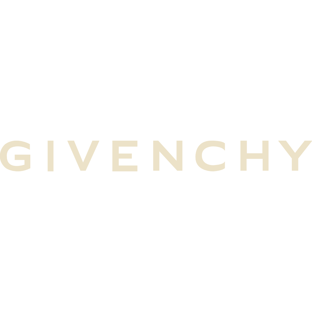 Black background with beige text showing the Givenchy logo.