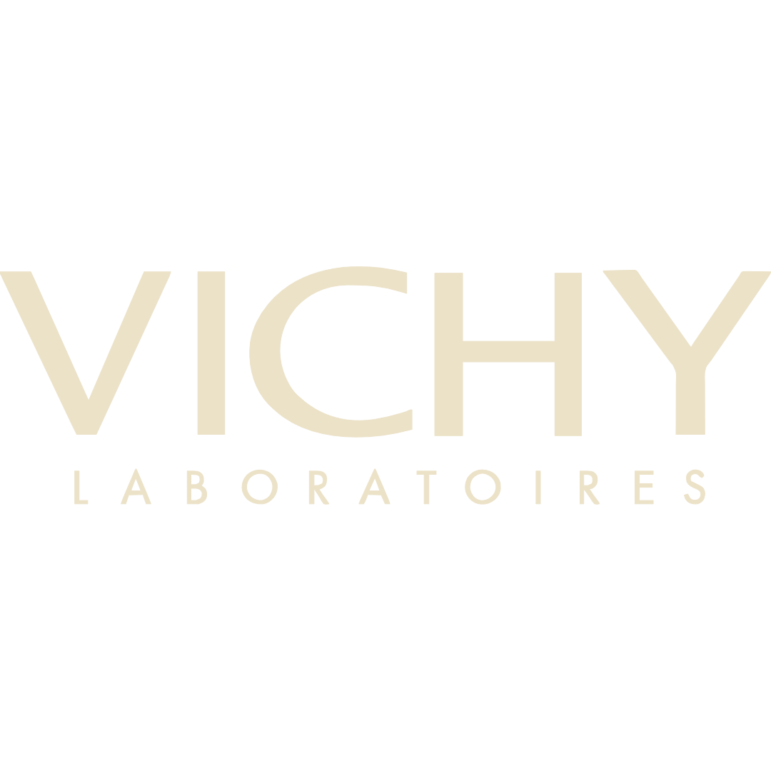 Vichy Laboratories logo on a black background.