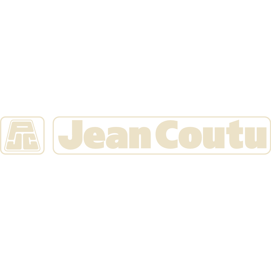 Black background with the logo of Jean Coutu pharmacy and text in beige reading "Jean Coutu".