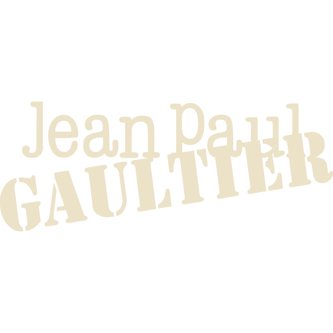 Text saying "Jean Pautier Gauthier" on a black background with beige text.