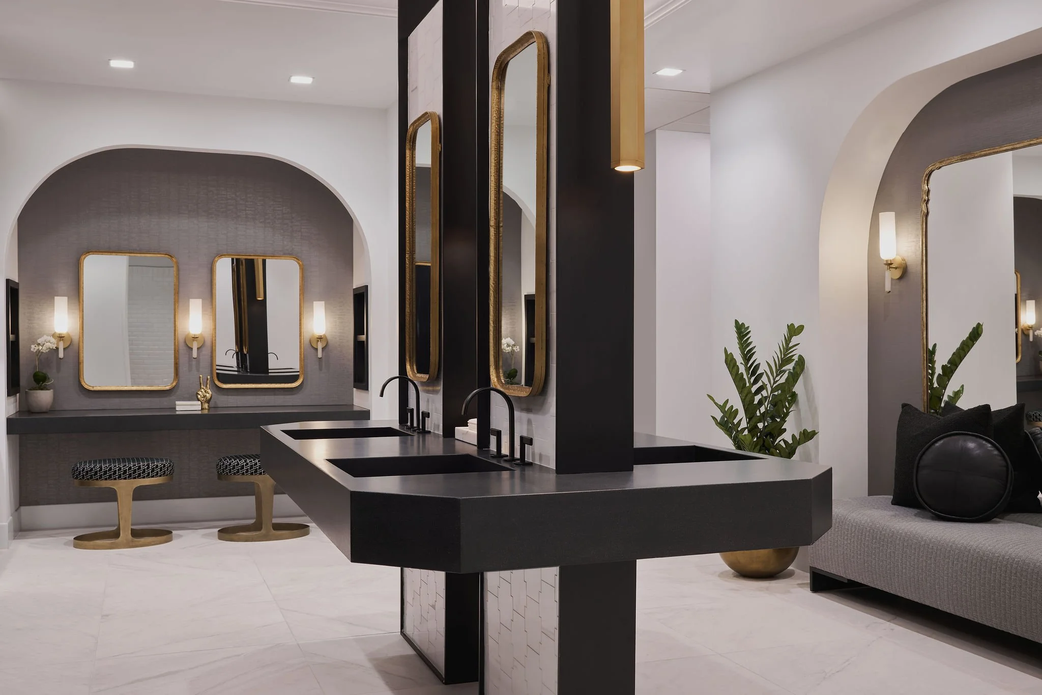 Bathroom image of the gym and wellness area of commercial building