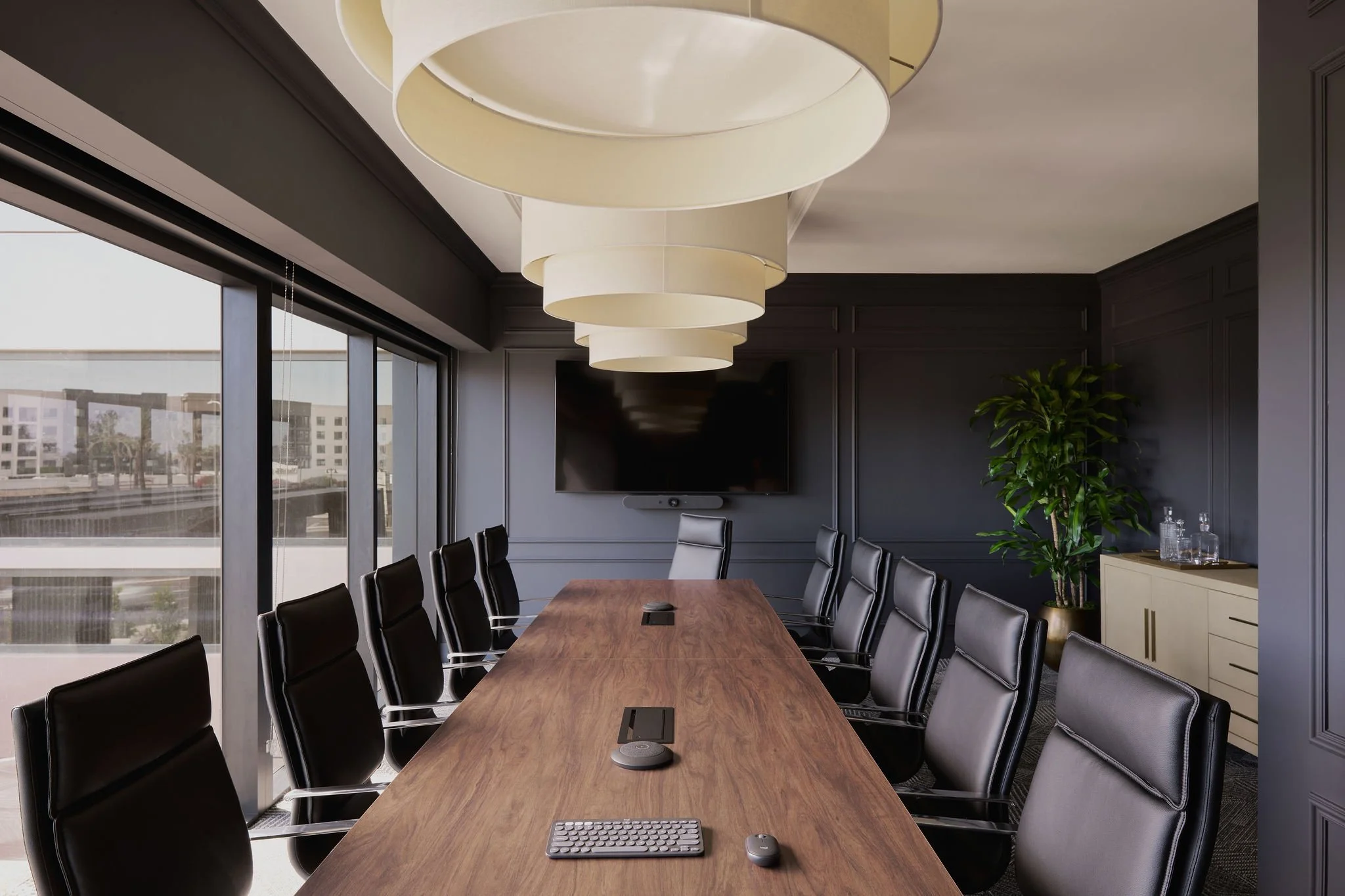 office on top floor of commercial office building 