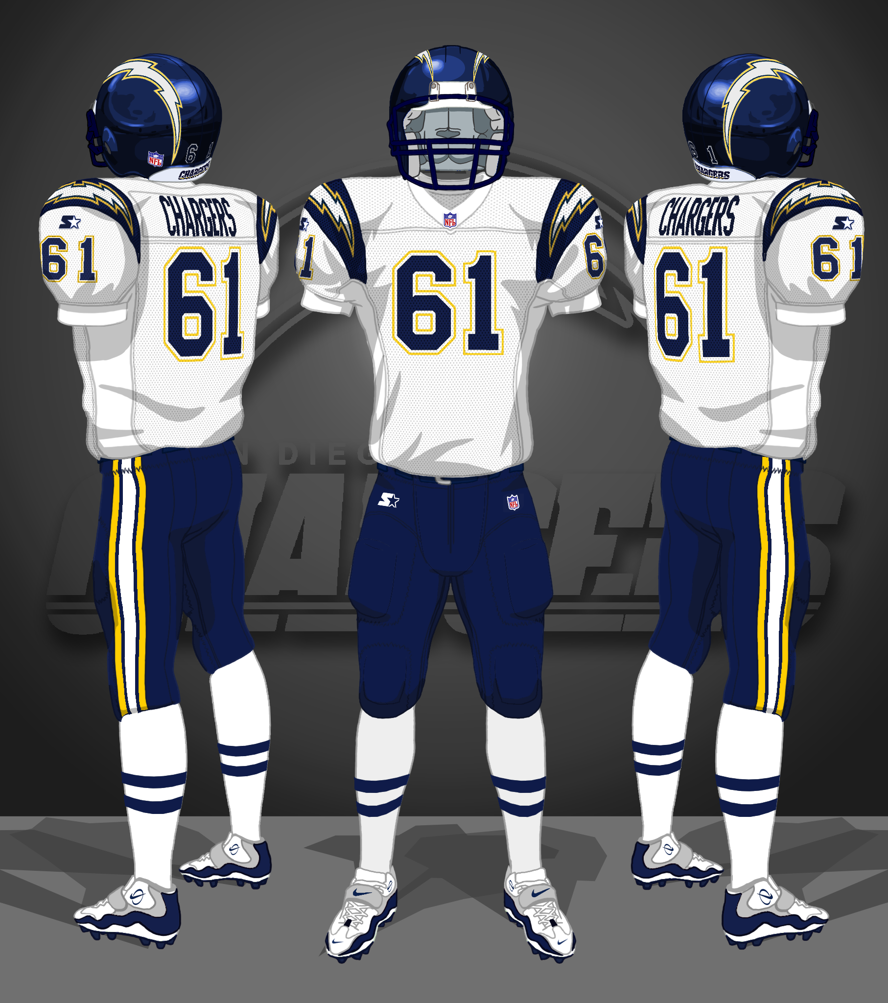 1990-1991, white, navy