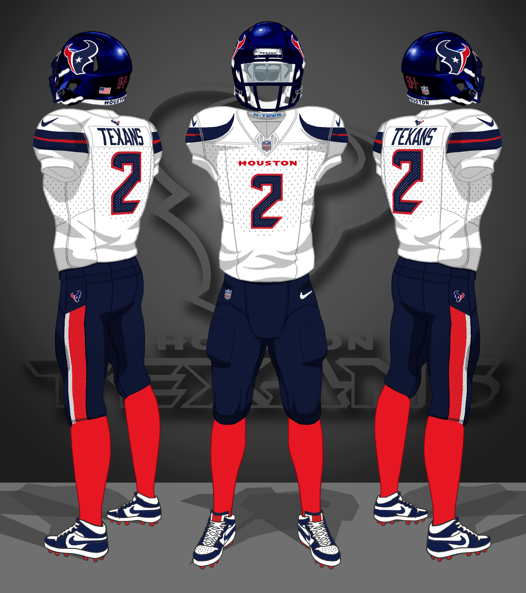 2026-- white, navy, red socks