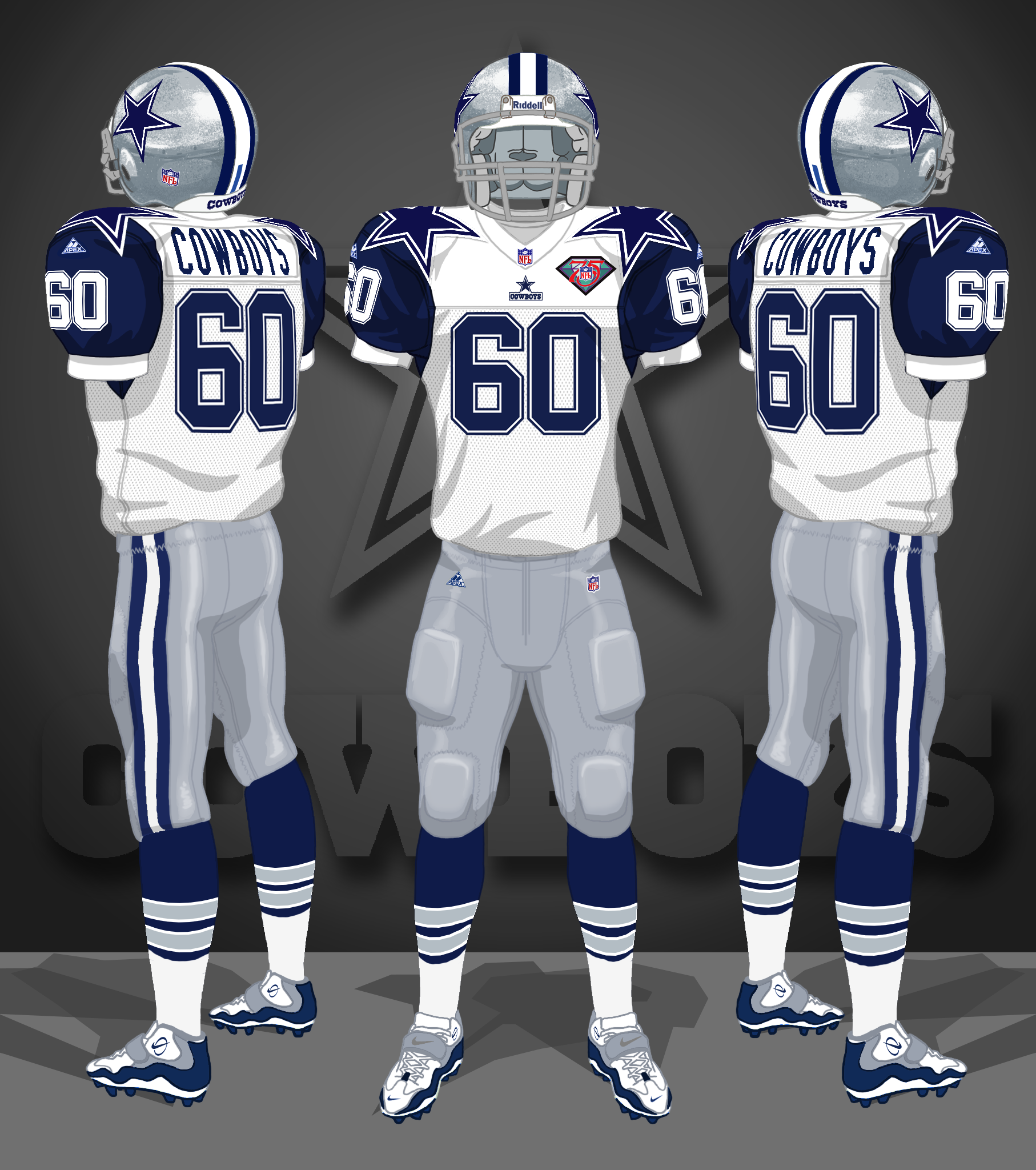 1994, "Double Star" jerseys, white