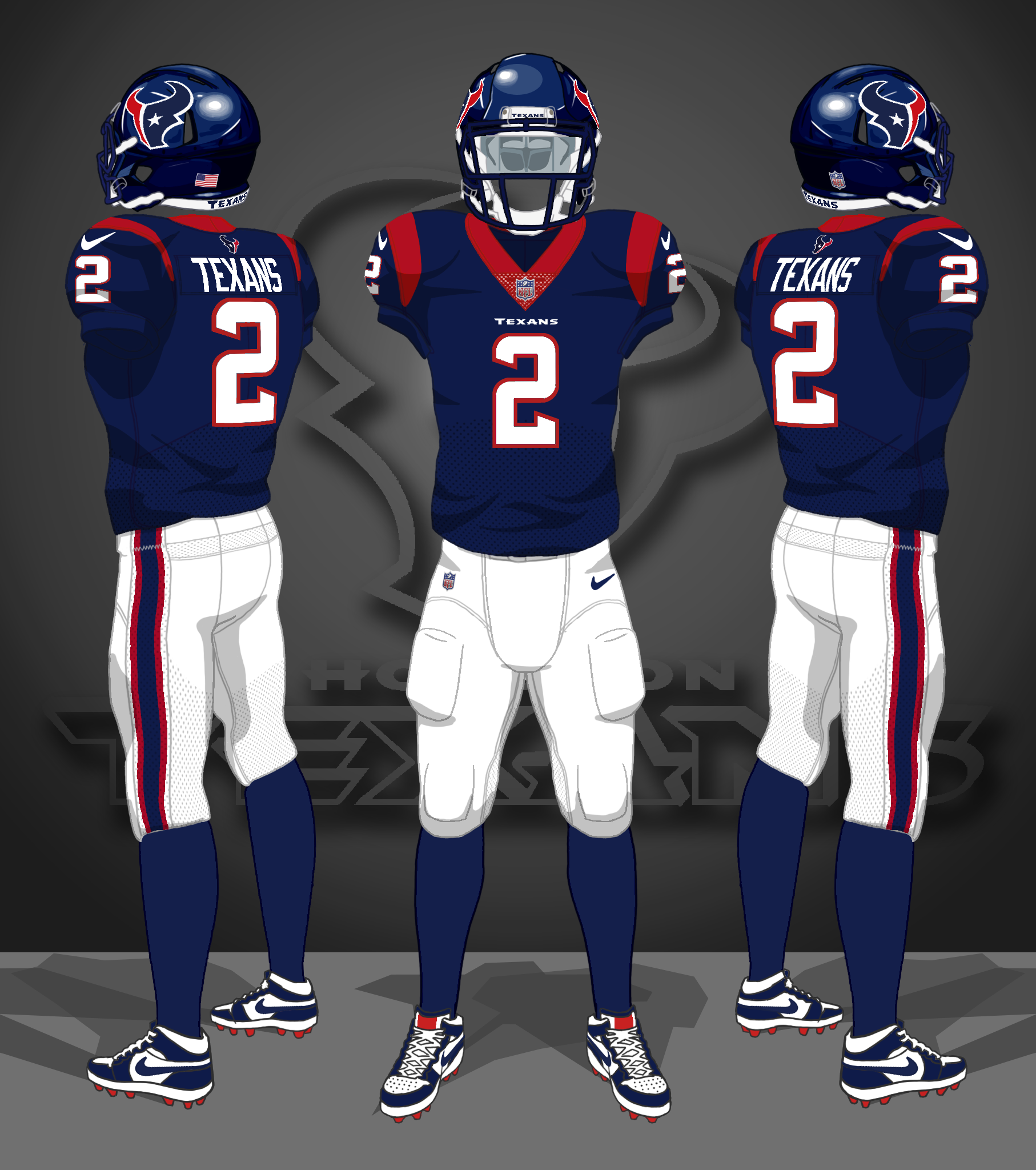 2019-2023 navy blue jerseys, white pants