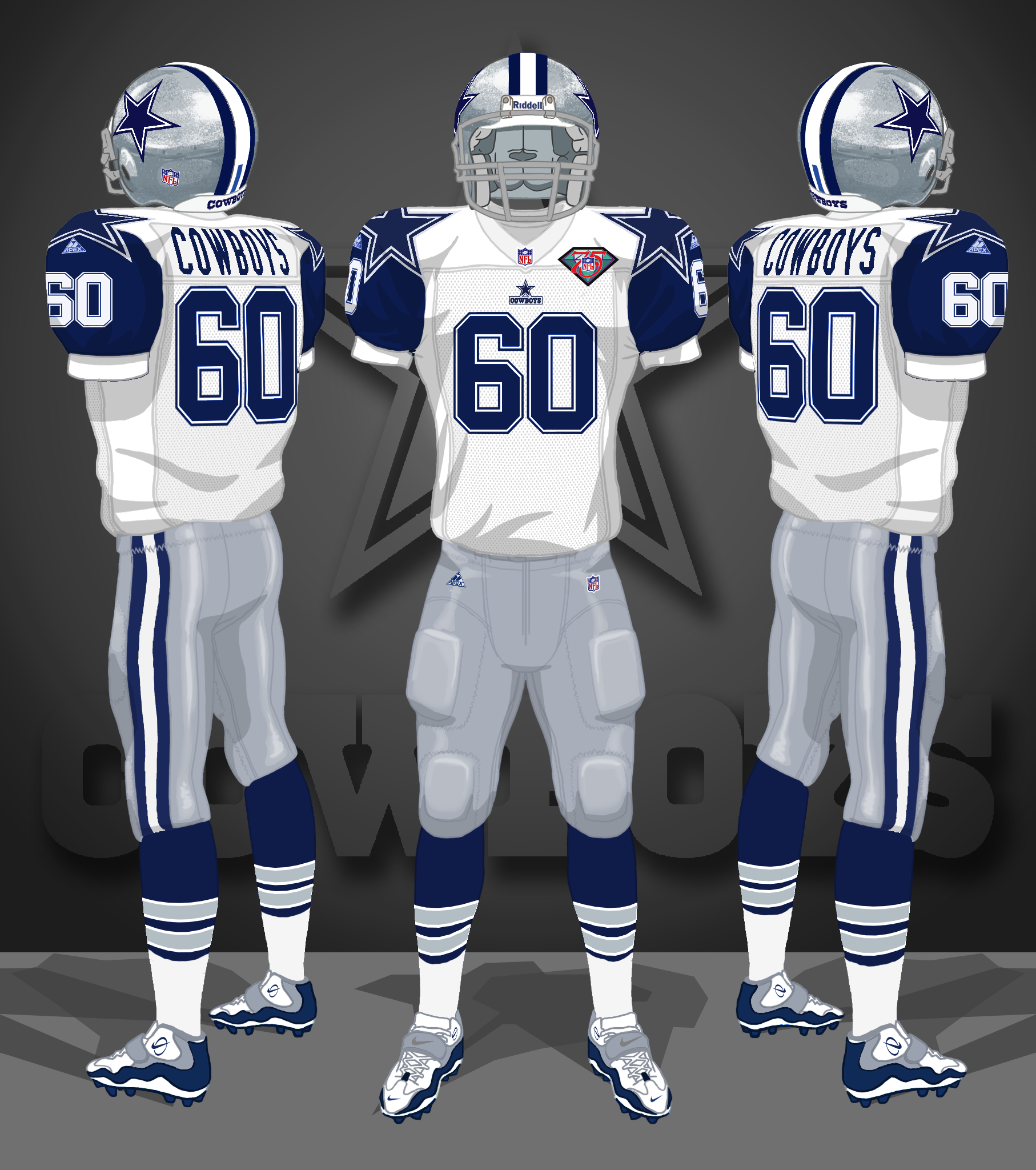 1994, "Double Star" jerseys, white