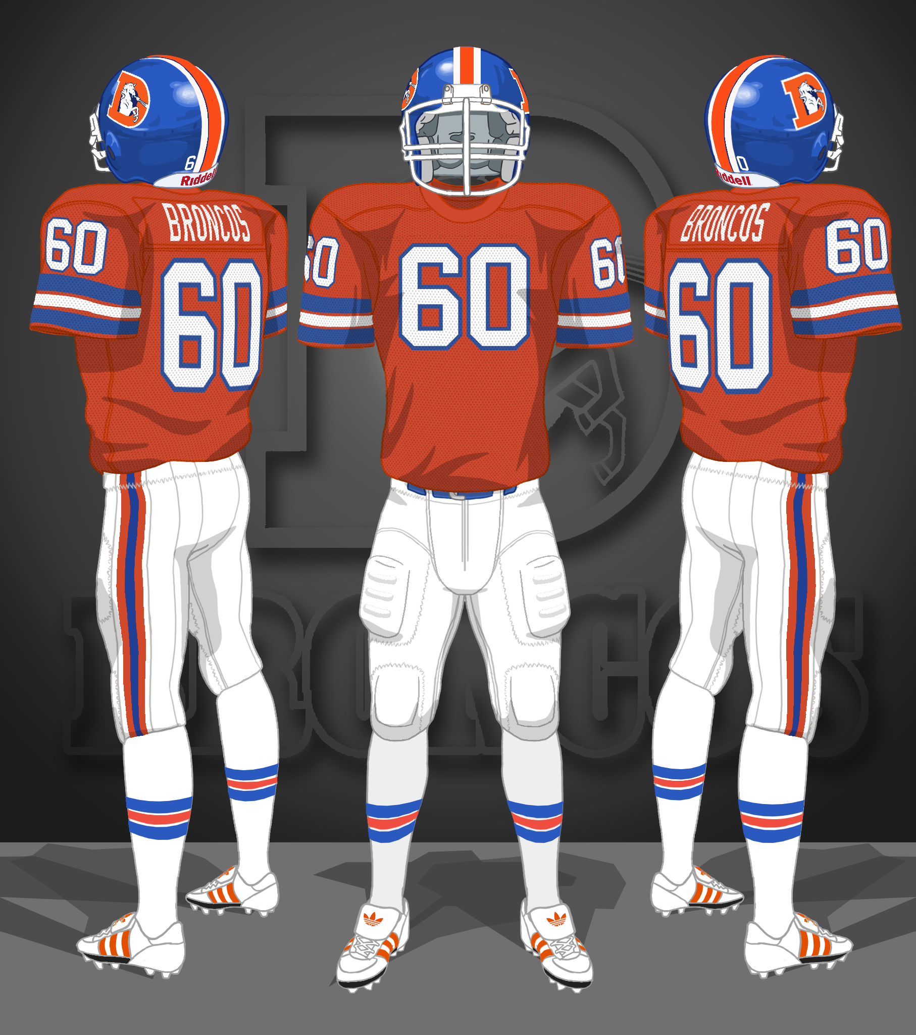 1975, orange jerseys, white pants