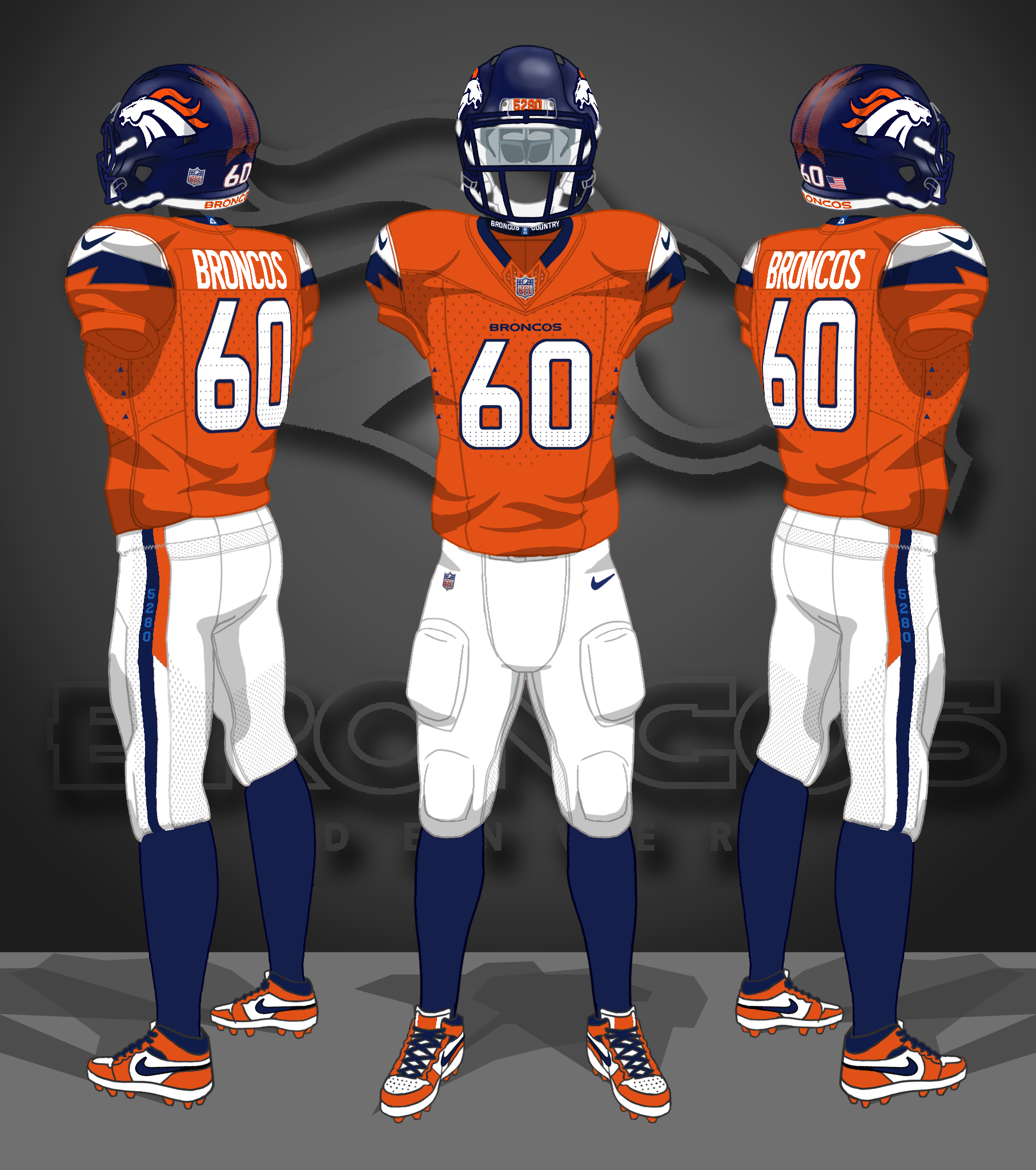 2024-- orange, white, navy socks
