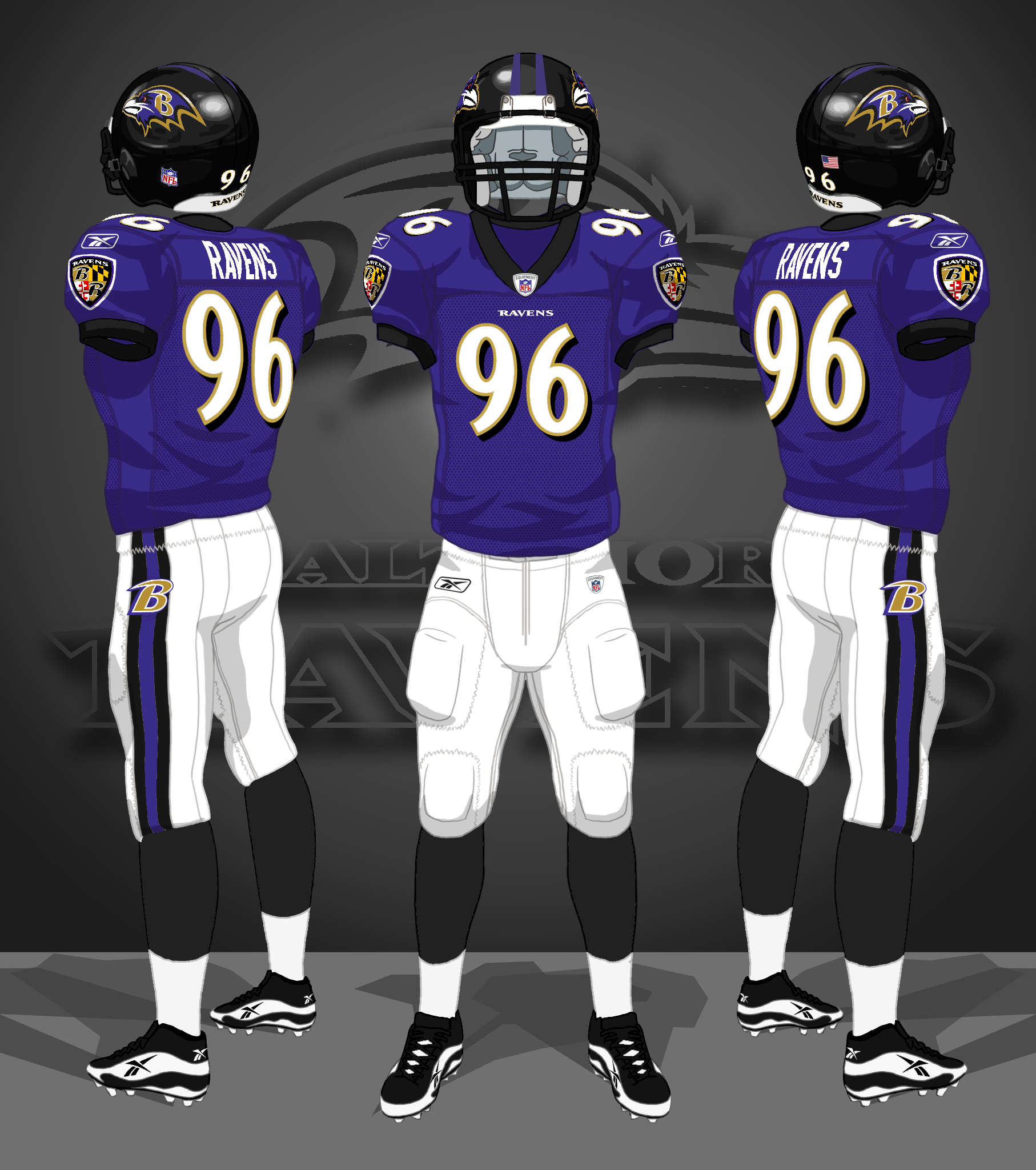 2004-2011 purple, white, black socks