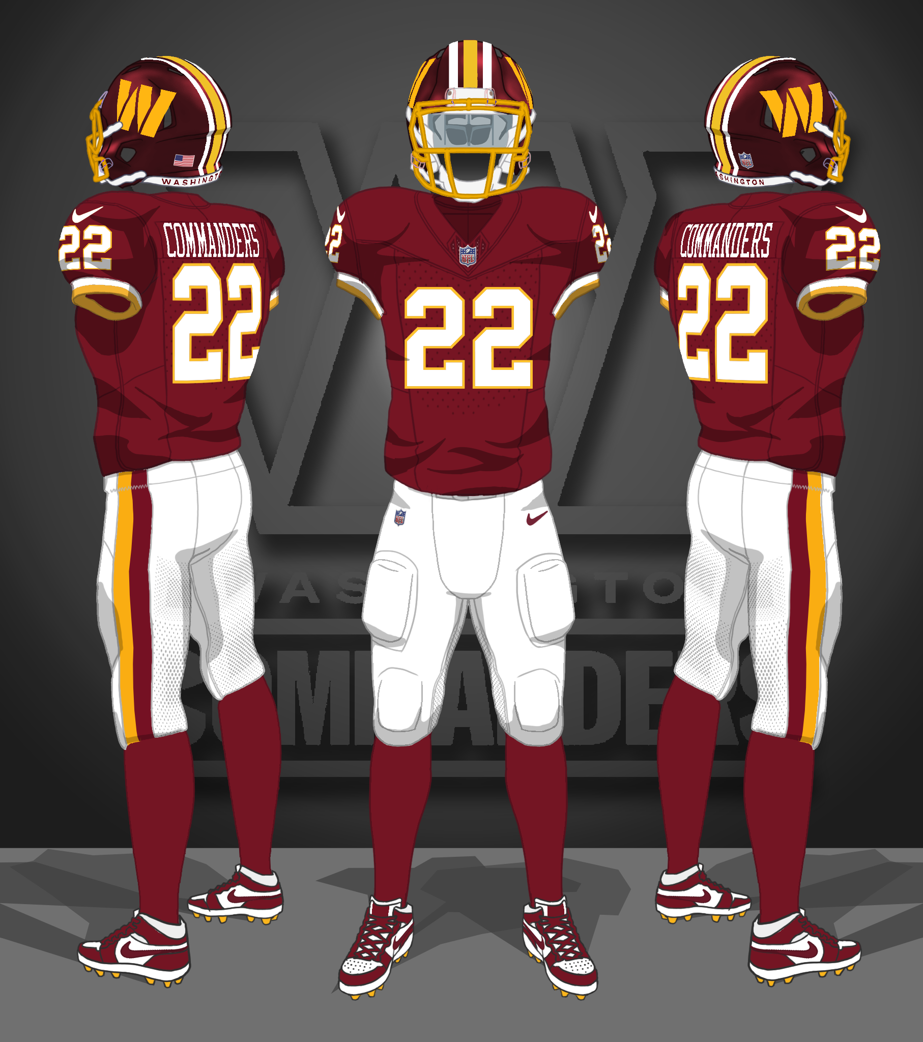 2026-- burgundy jersey, white pants