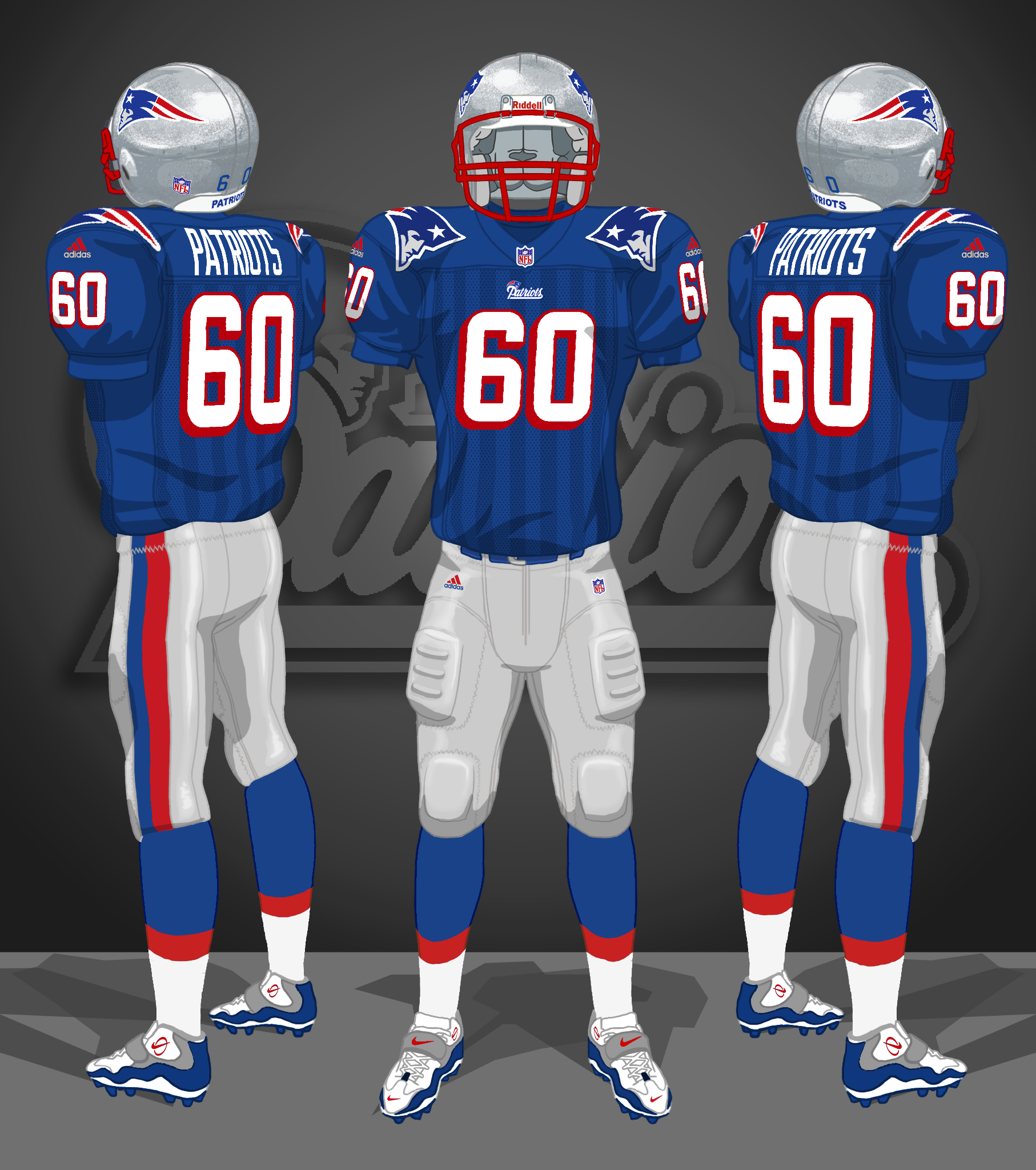 1995-1999 blue jerseys, silver pants