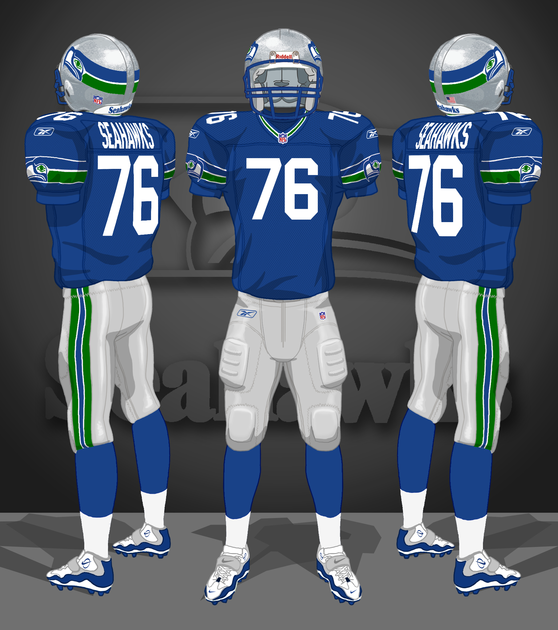 1983-2001 blue jerseys, silver pants