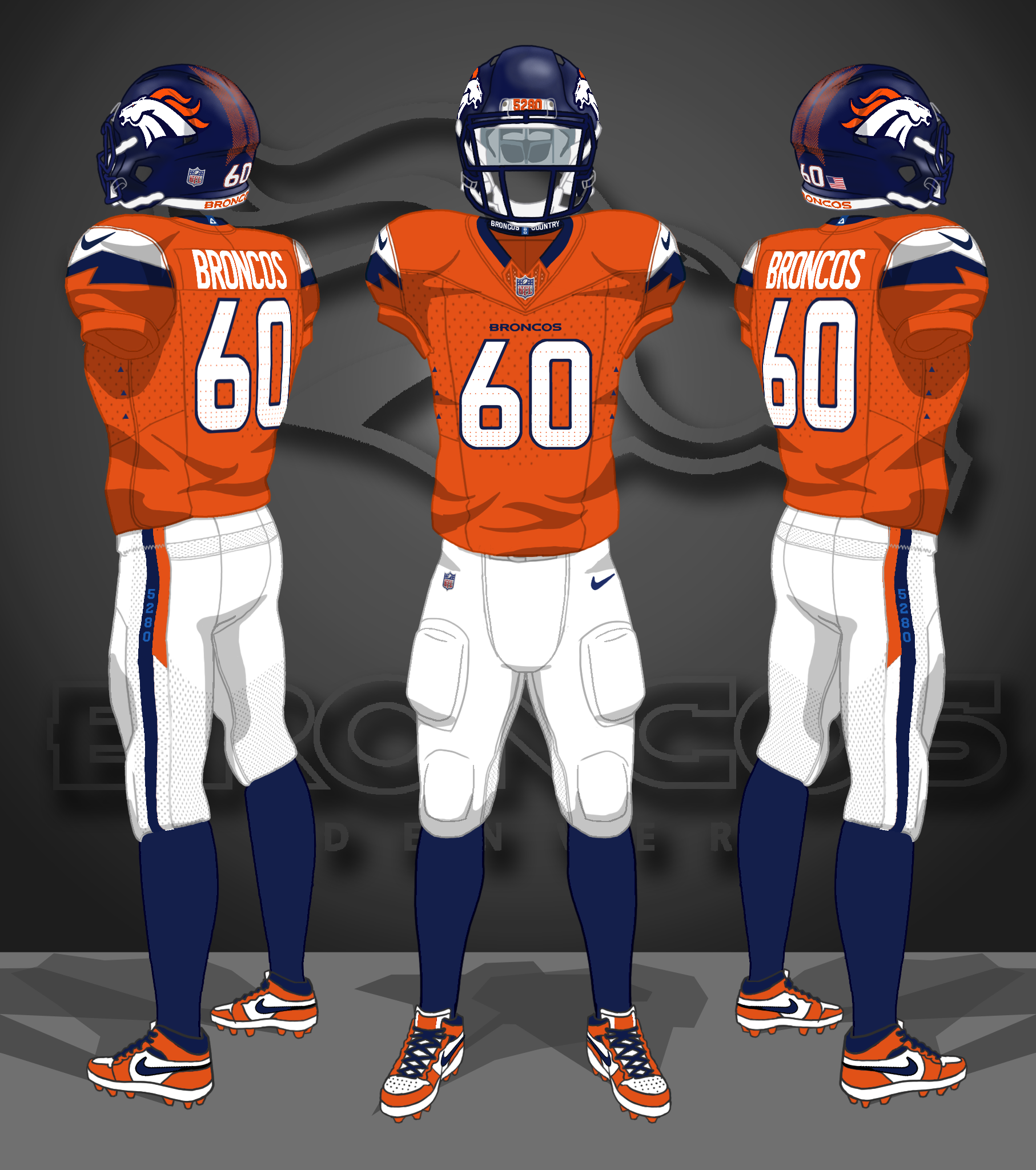 2024-- orange, white, navy socks