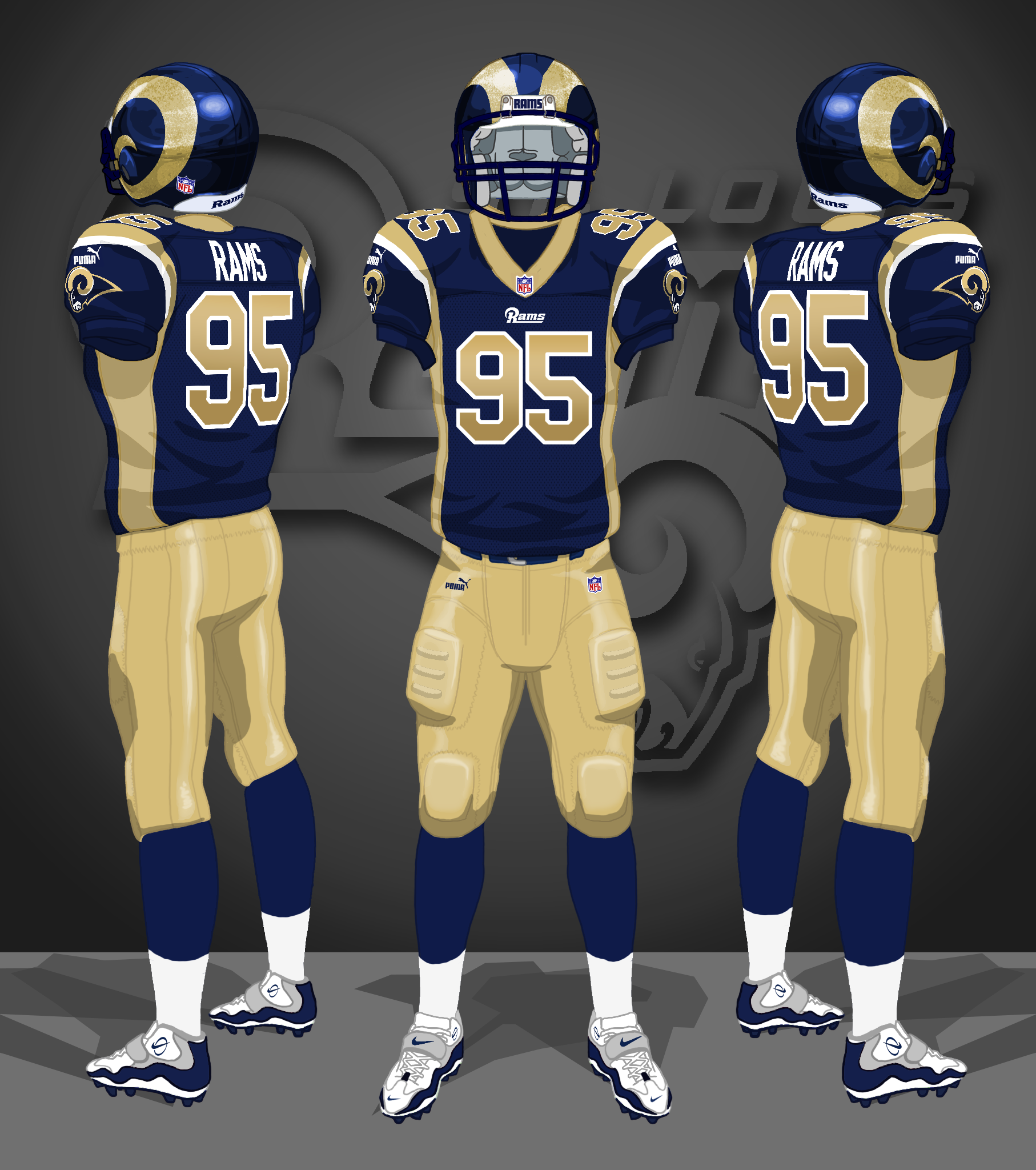 2000, navy blue jerseys, gold pants