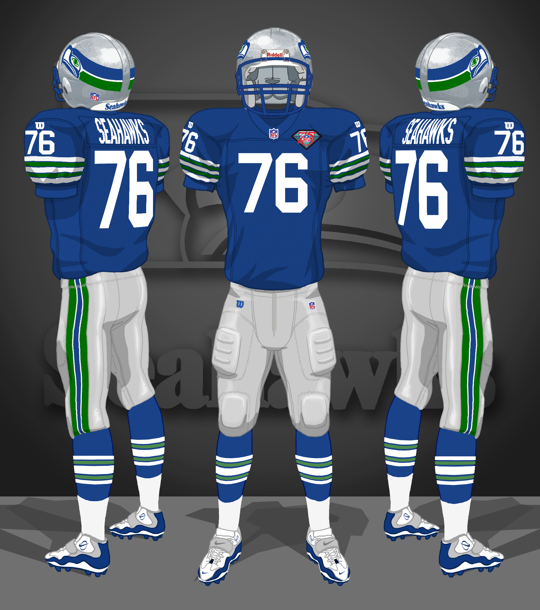 1994, NFL 75th, 70s throwback