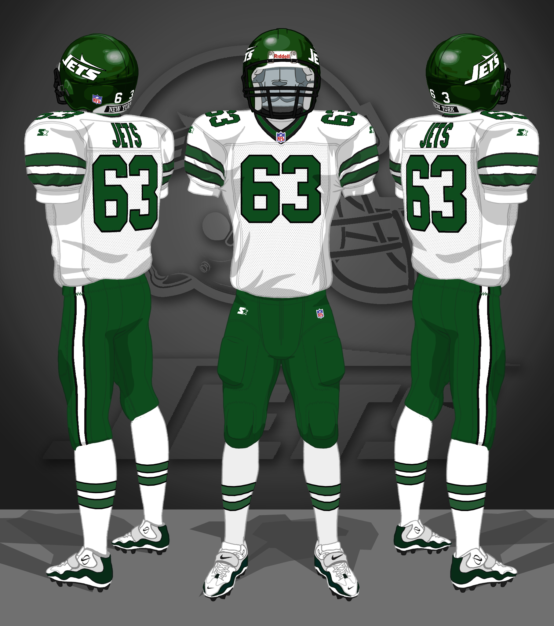 1990-1997 white, green