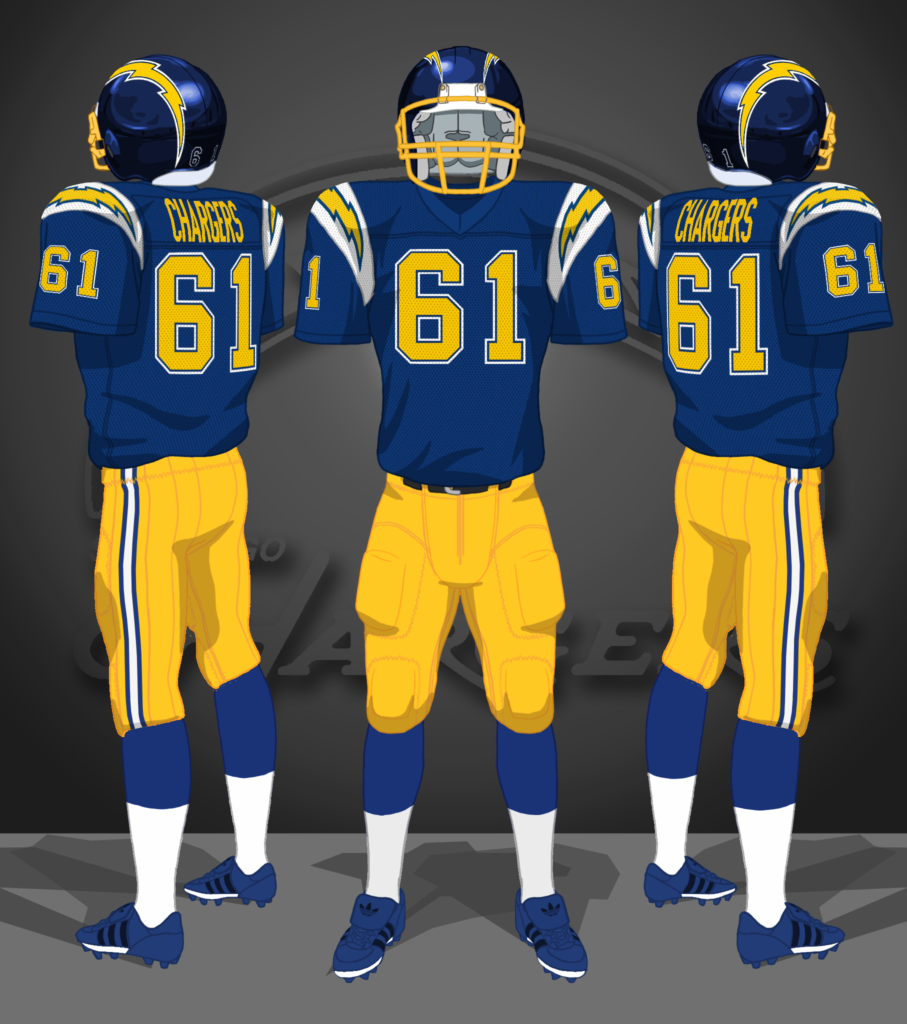 1974-1976 blue jerseys, yellow pants