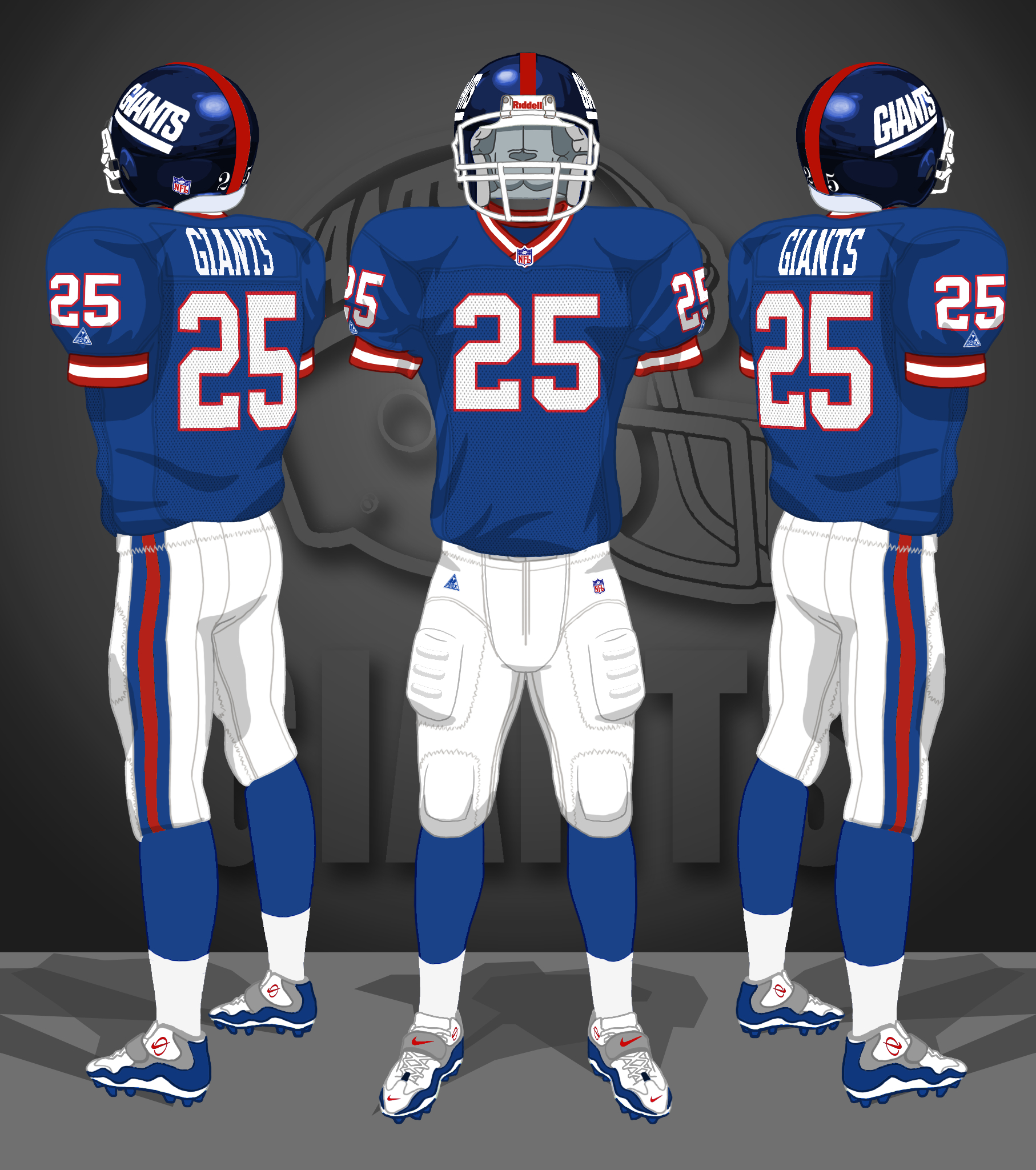 1980-1999 blue jerseys, white pants