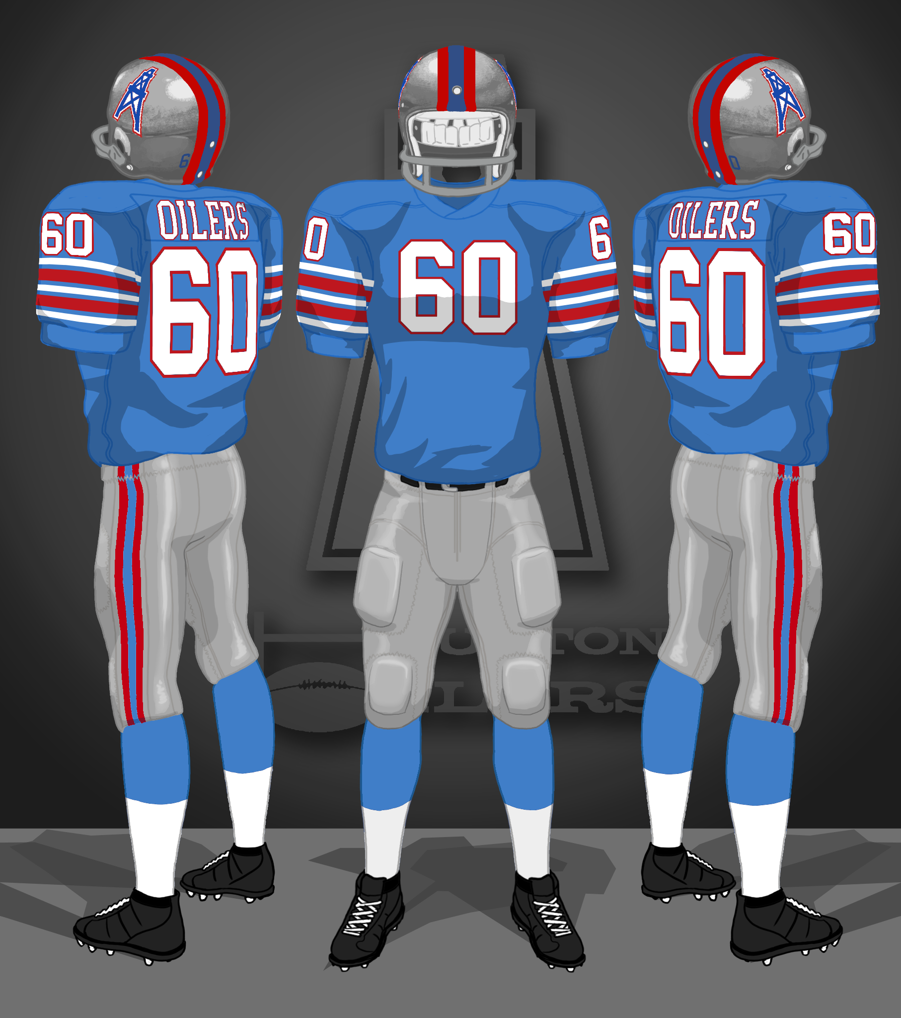 1968 blue jerseys, silver pants