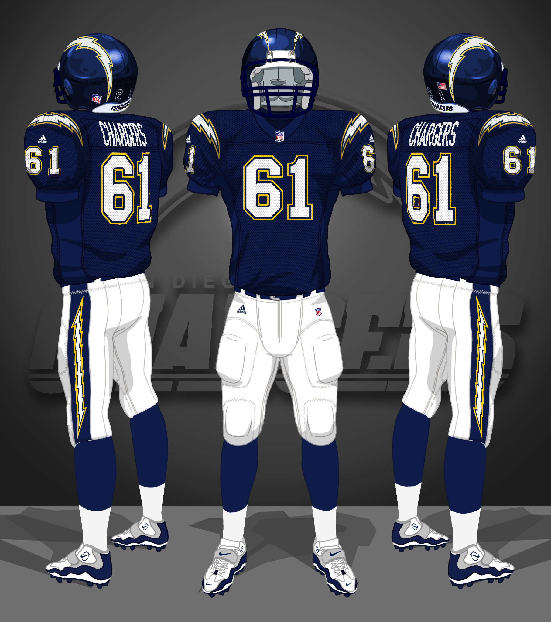 1992-2006 navy blue jerseys, white pants