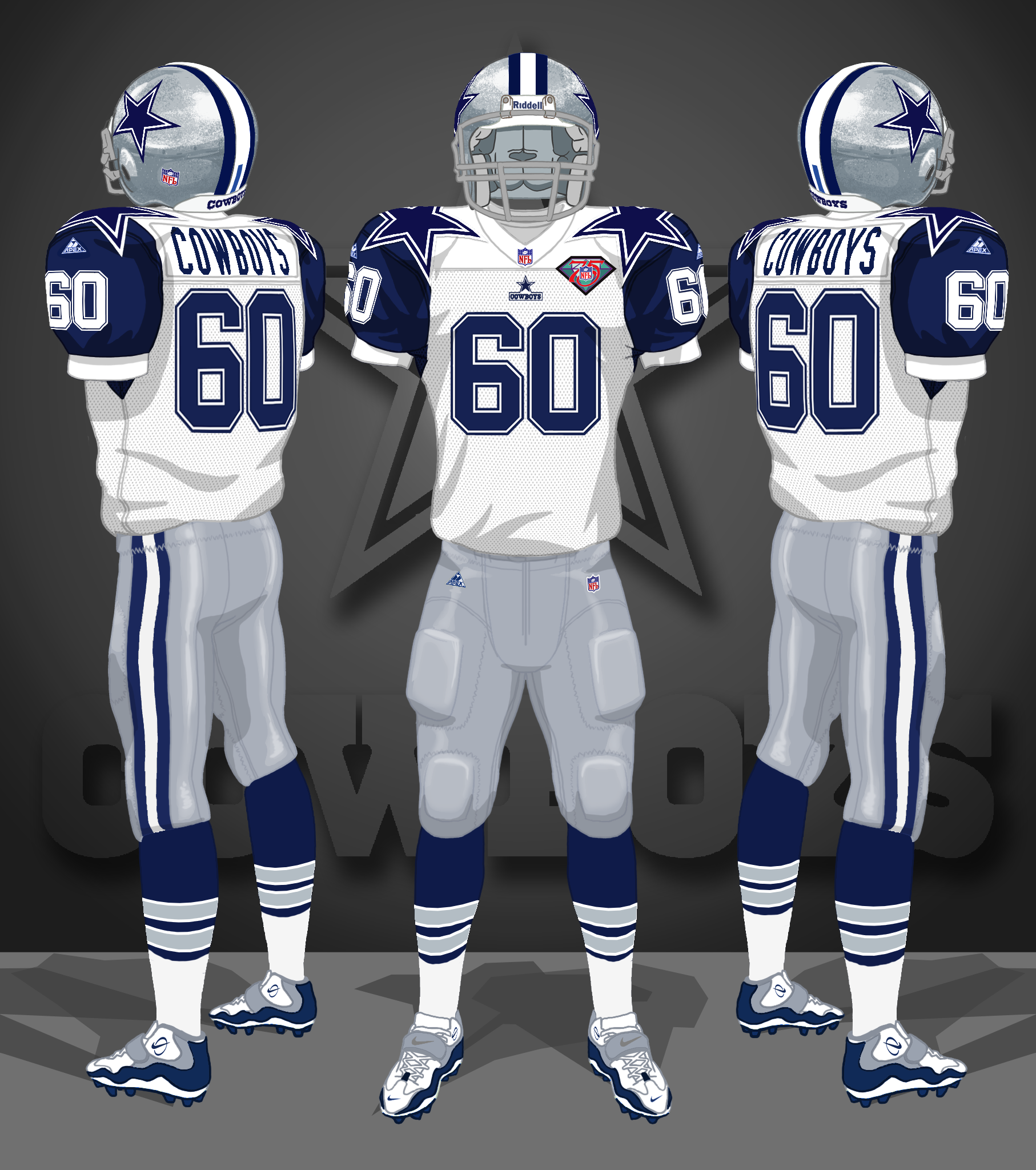1994, "Double Star" jerseys, white