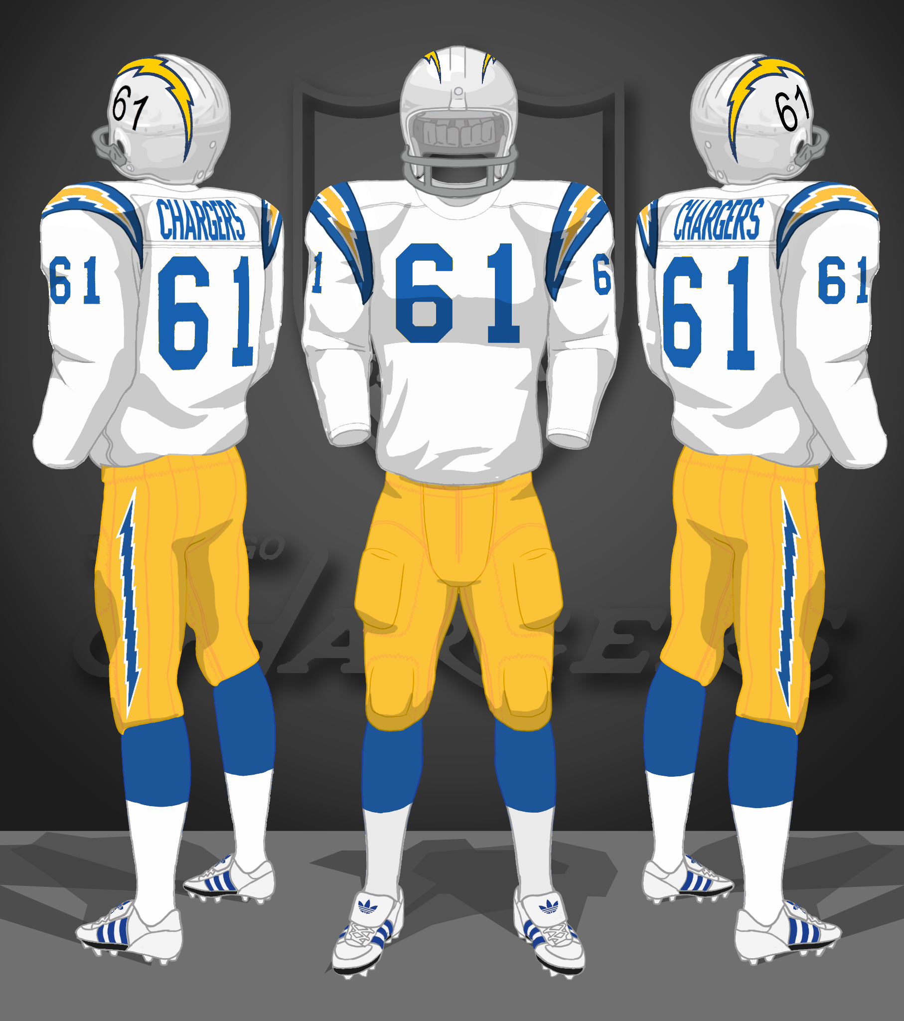 1968-1972 white, yellow