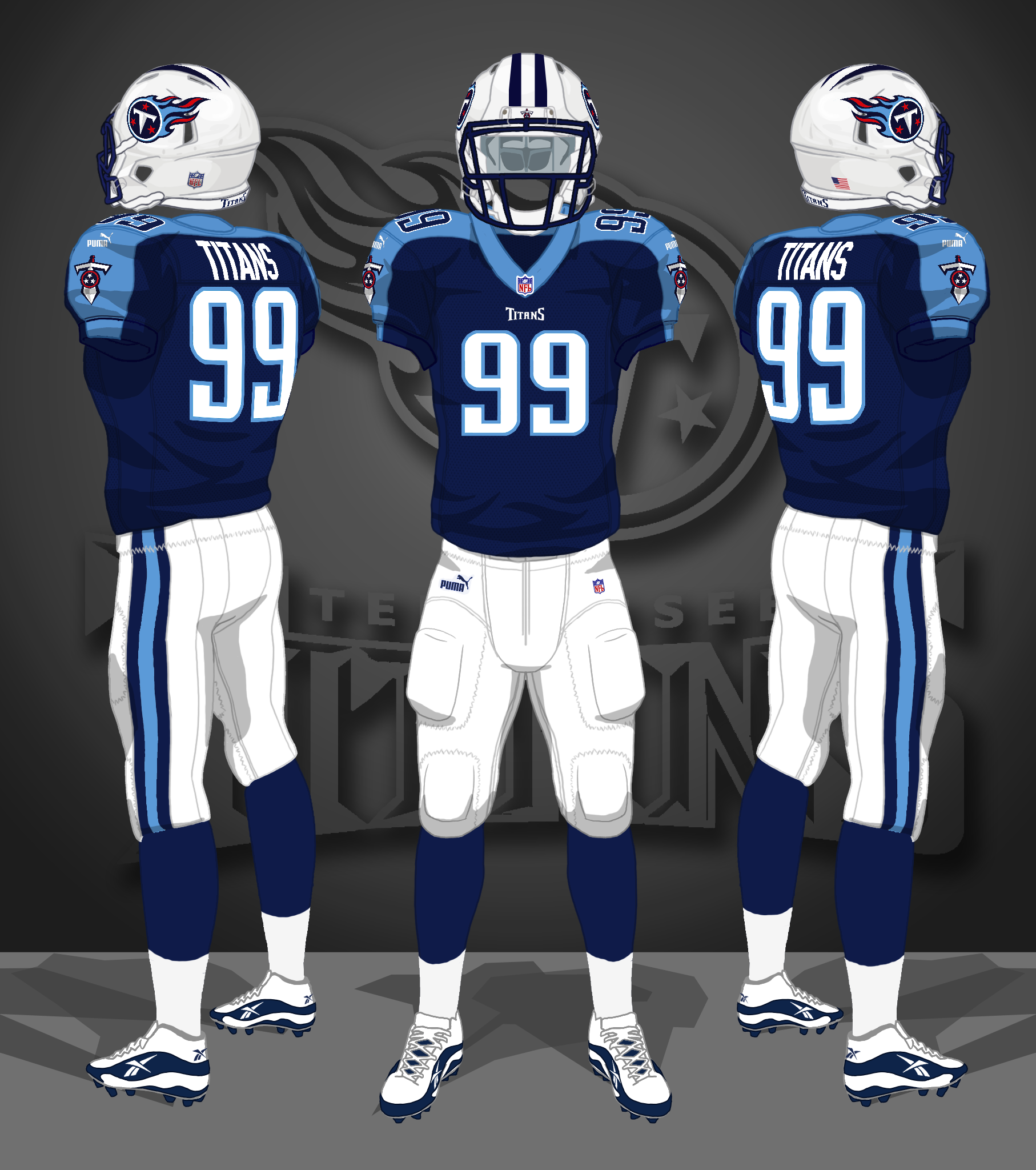 1999-2017 dark blue jerseys, white pants